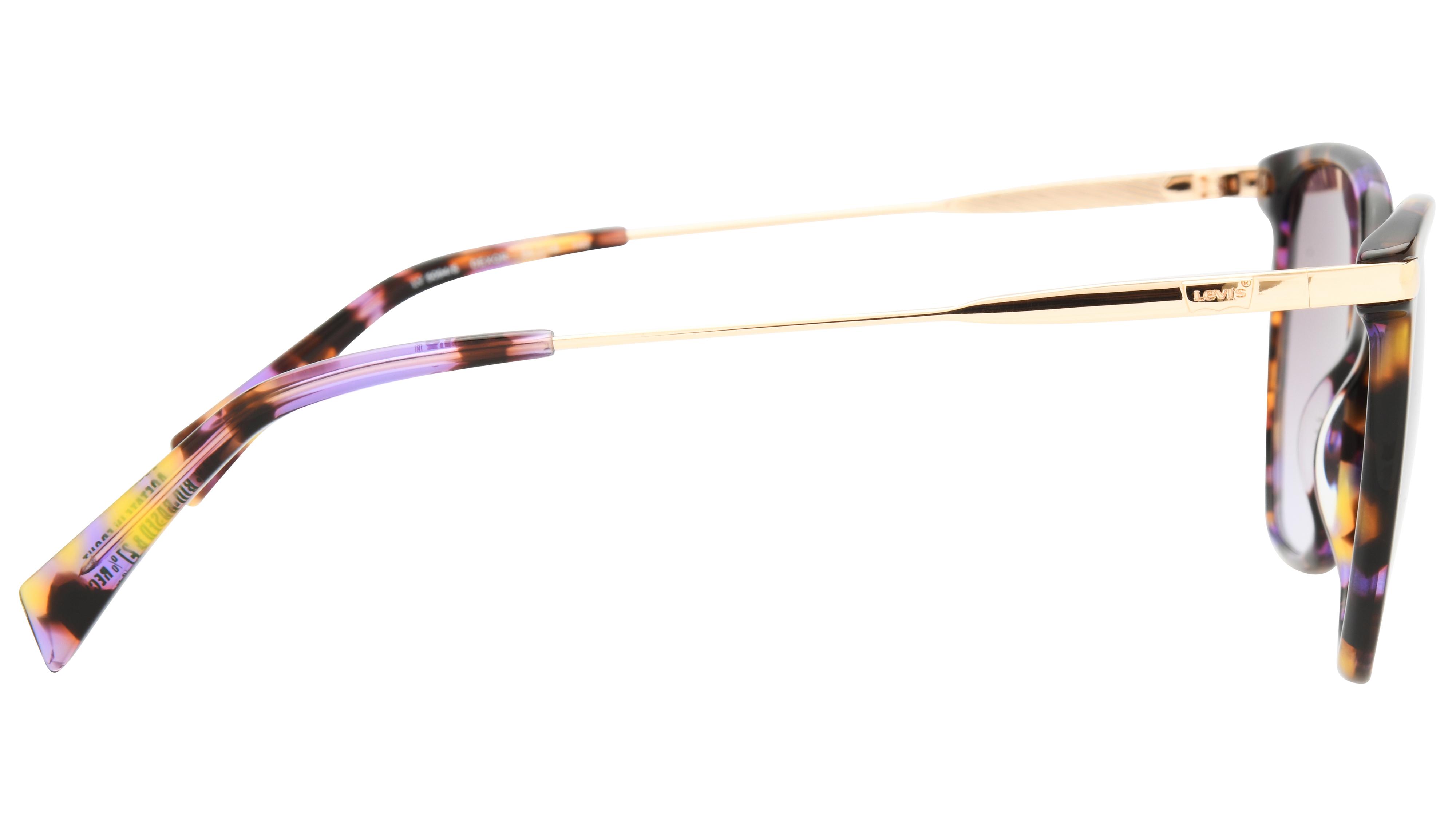 Lunettes de soleil Levi's Femme Violet Carré Lv5094/S Droite