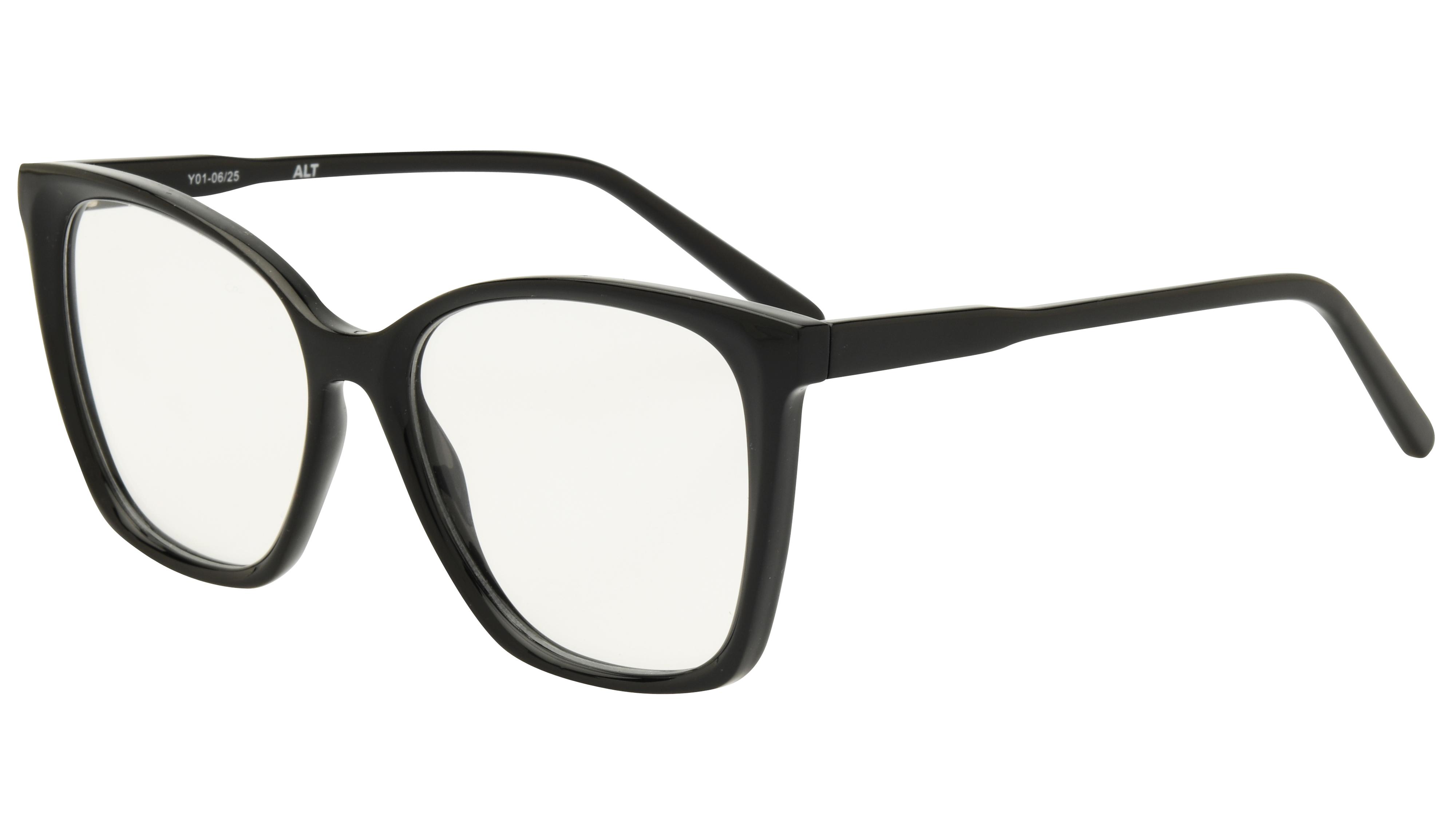 Lunettes de vue Alternance Femme Noir Papillonnante Alt26102 Trois-Quart