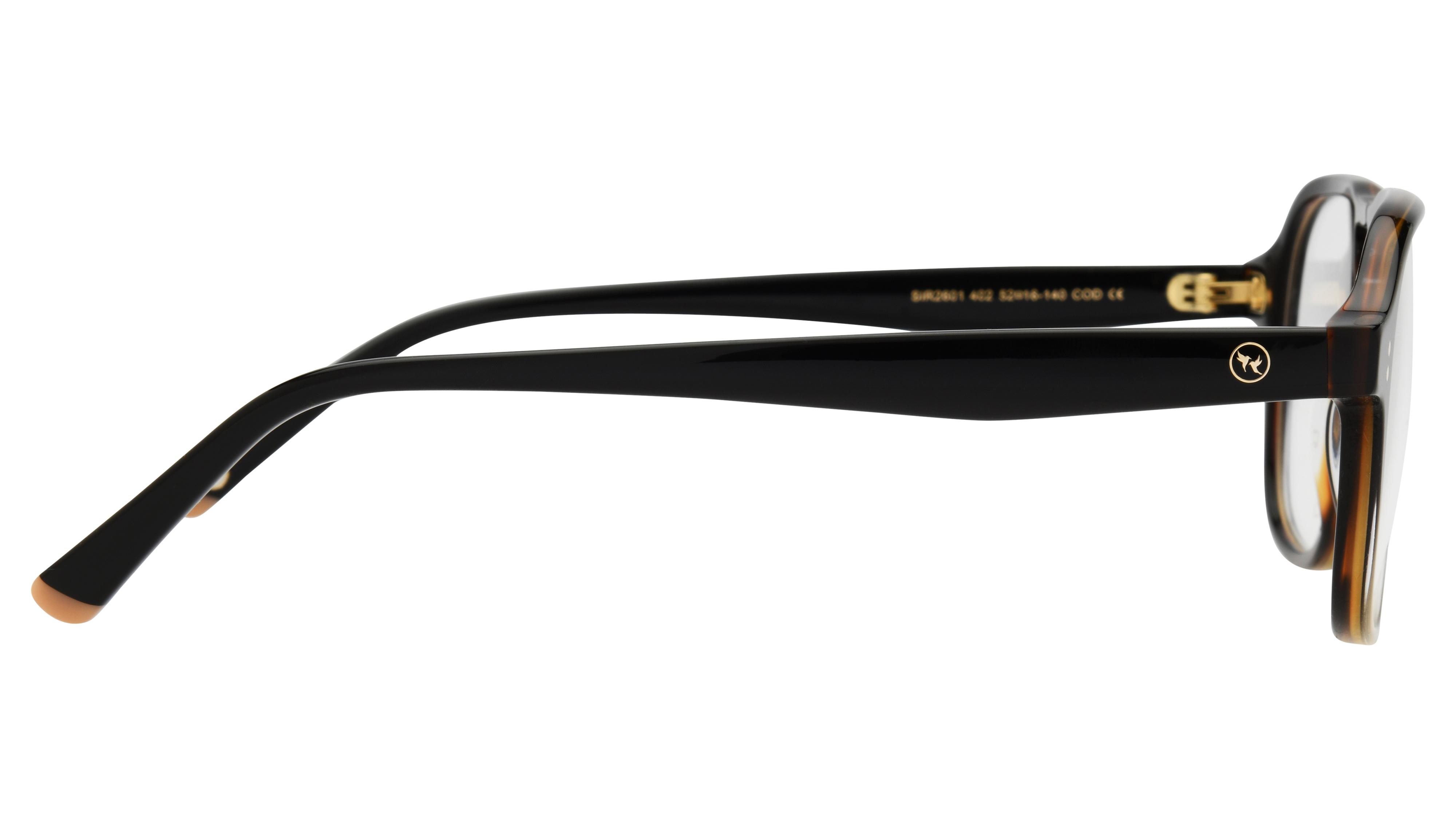 Lunettes de vue Siralya Femme Noir Aviateur sir2601 Droite