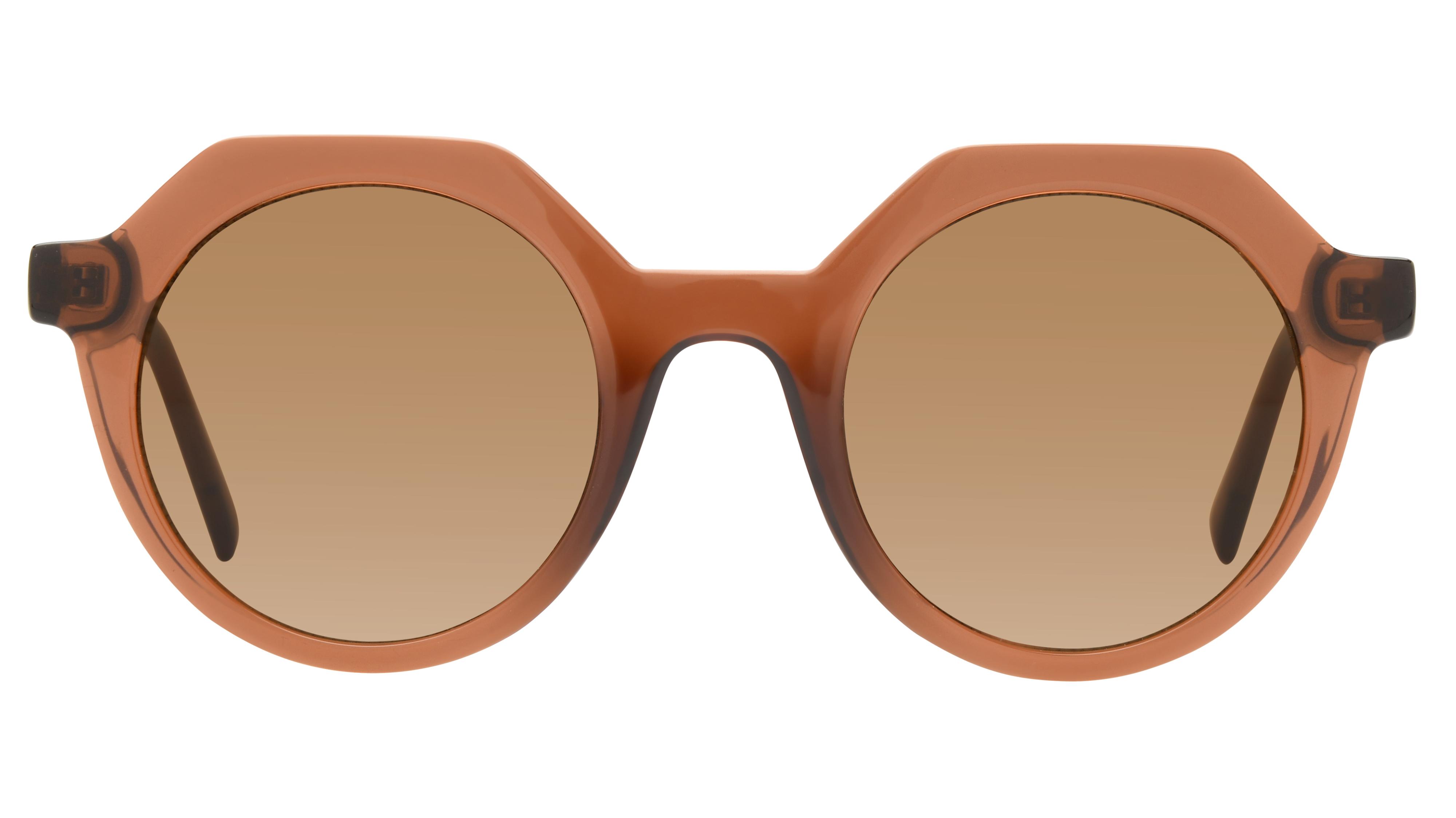 Lunettes de soleil Alternance Femme Marron Ronde Alt24202 Face