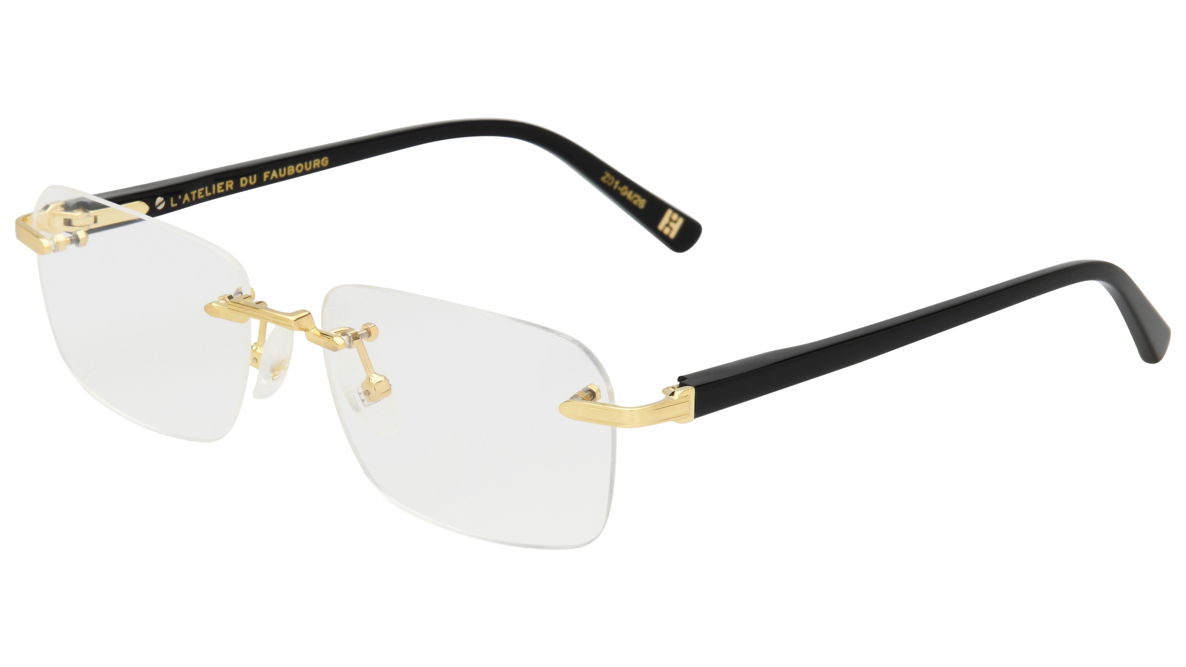 Lunettes de vue L'Atelier du Faubourg Homme Gris Rectangle adf2604 Trois-Quart
