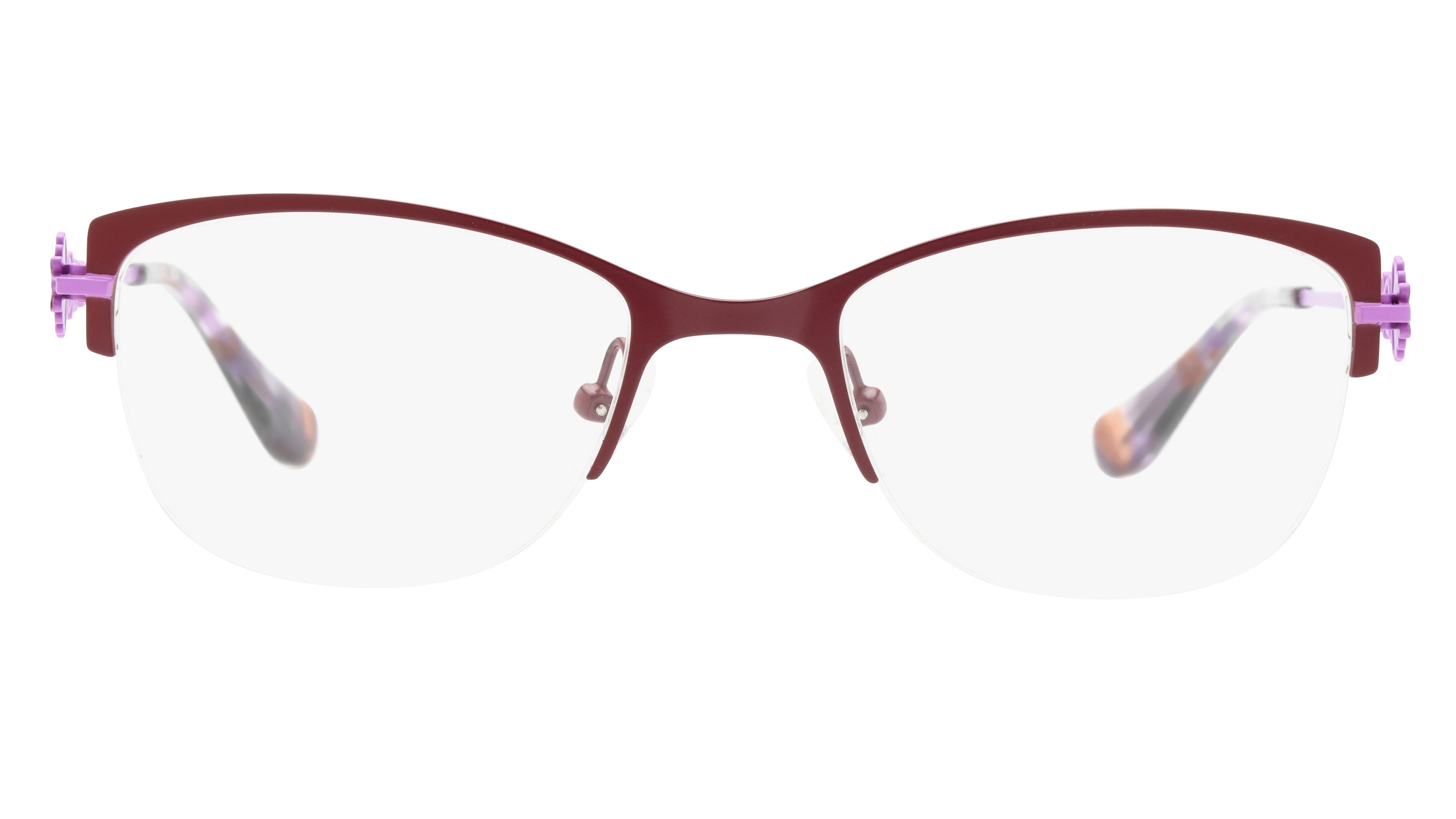 Lunettes de vue Baïa Femme Rouge Rectangle Baa2404 Face