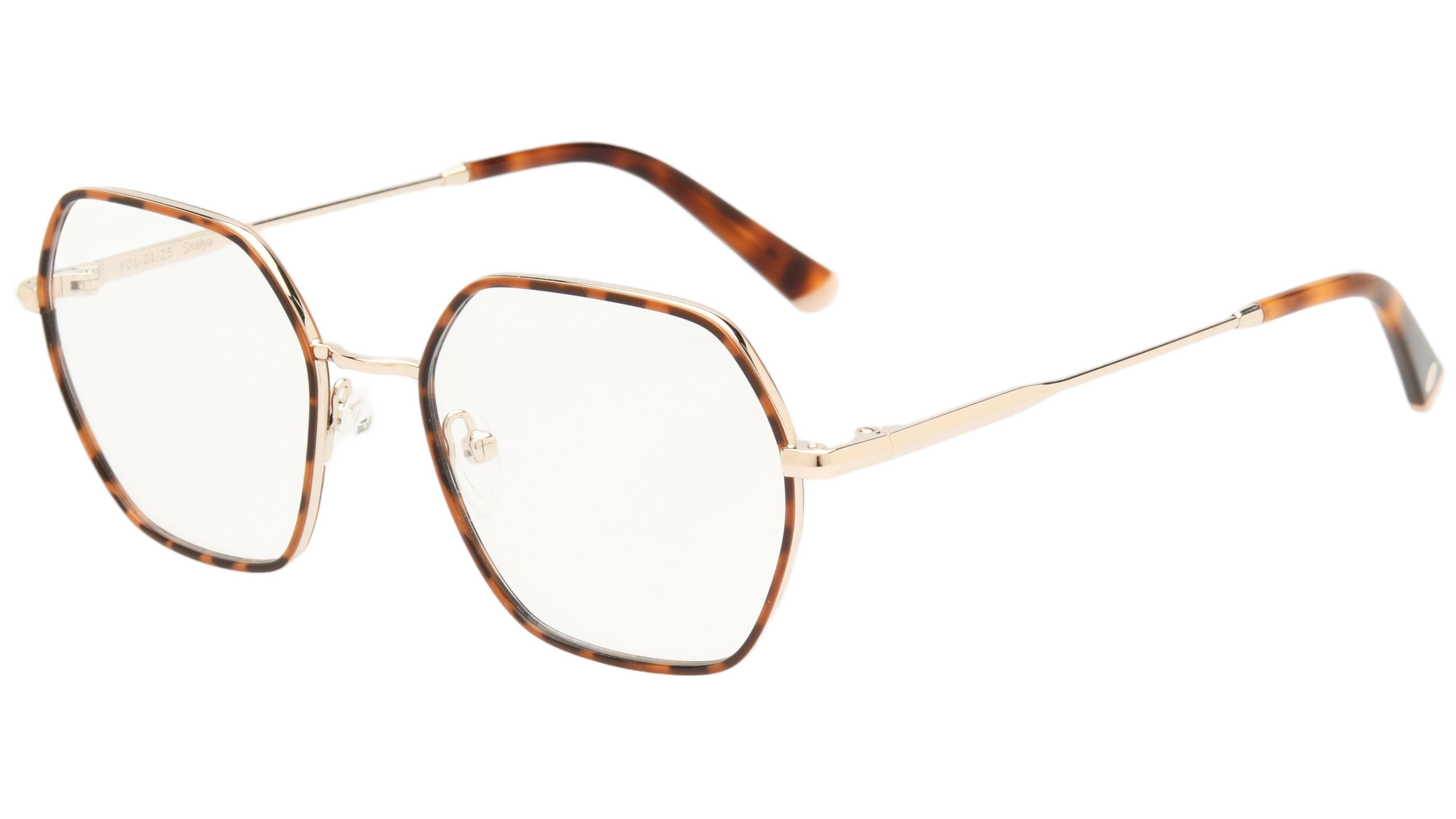 Lunettes de vue Siralya Femme Ecaille Carré Sir2504 Trois-Quart
