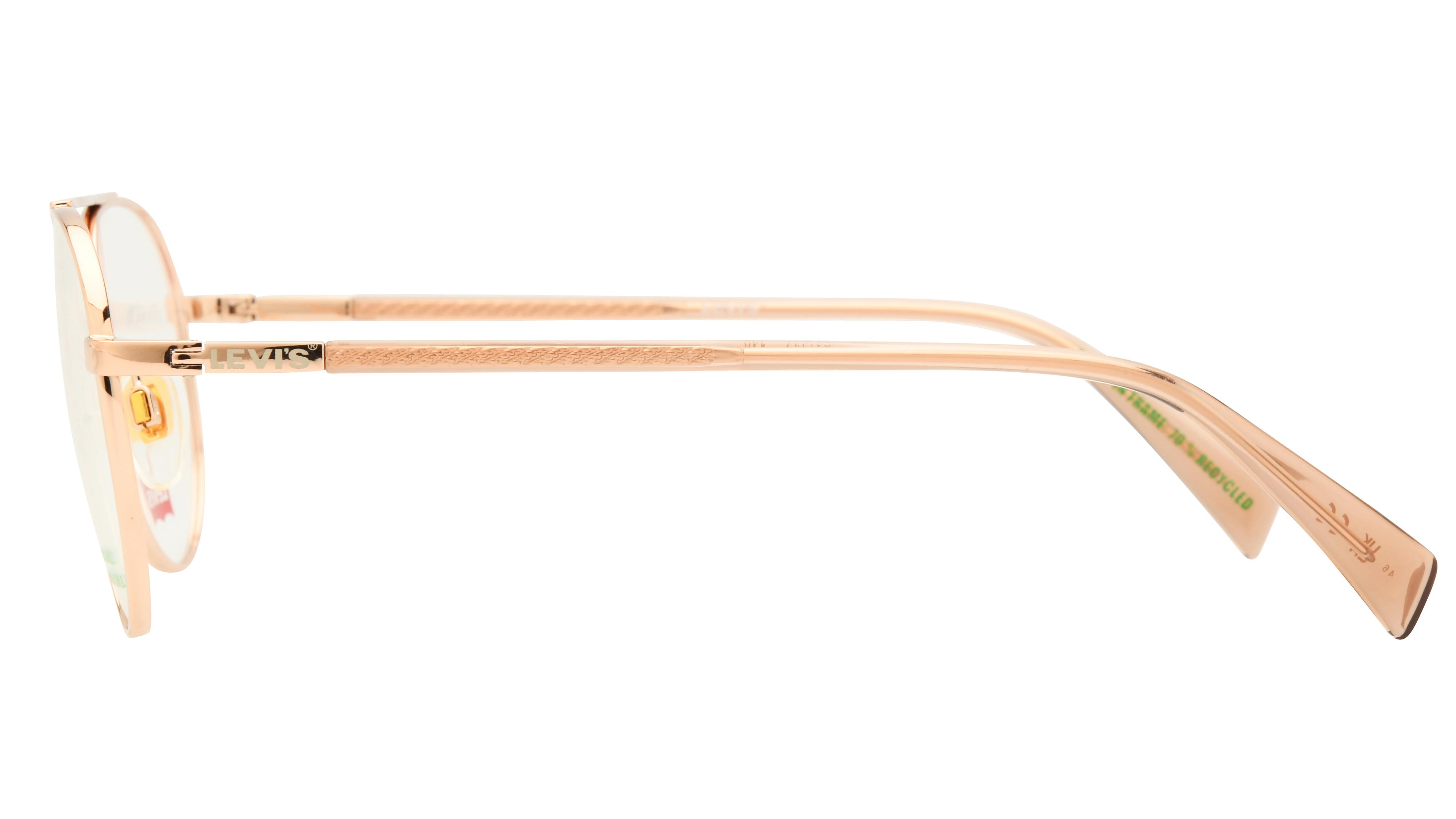 Lunettes de vue Levi's Femme Or Aviateur Lv1099 Gauche