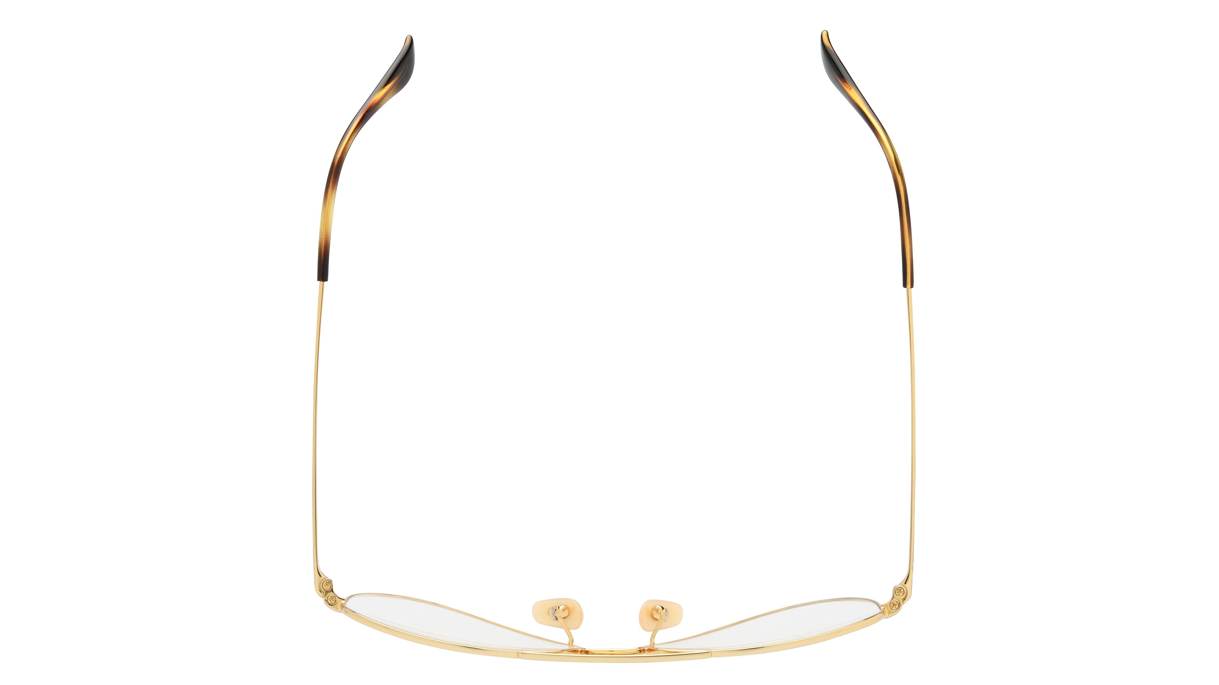 Lunettes de vue Ray-Ban Mixte Or Aviateur Rx6489 Dessus