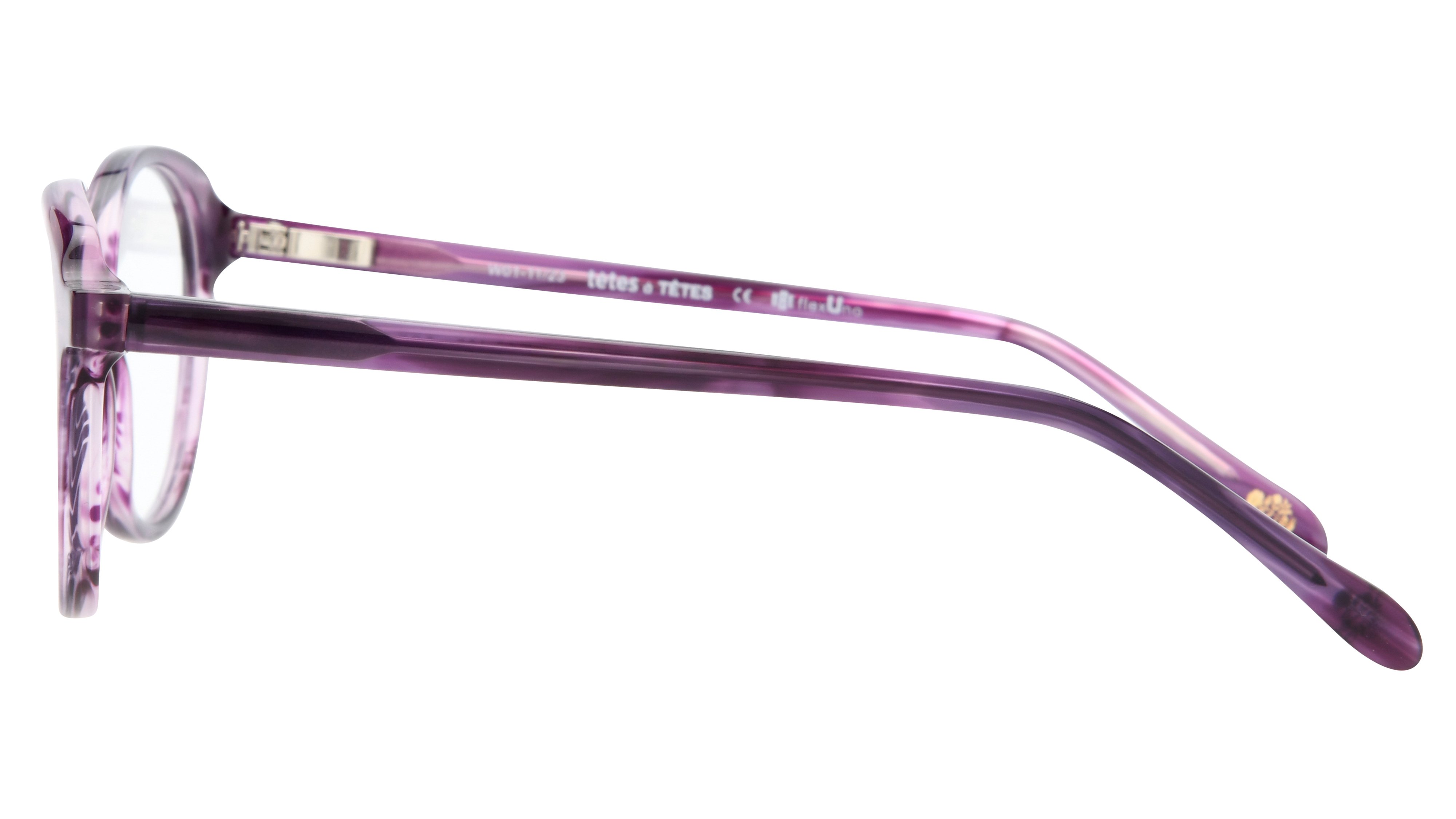 Lunettes de vue têtes à TETES Enfant Violet Papillonnante Tat2408E+ Gauche