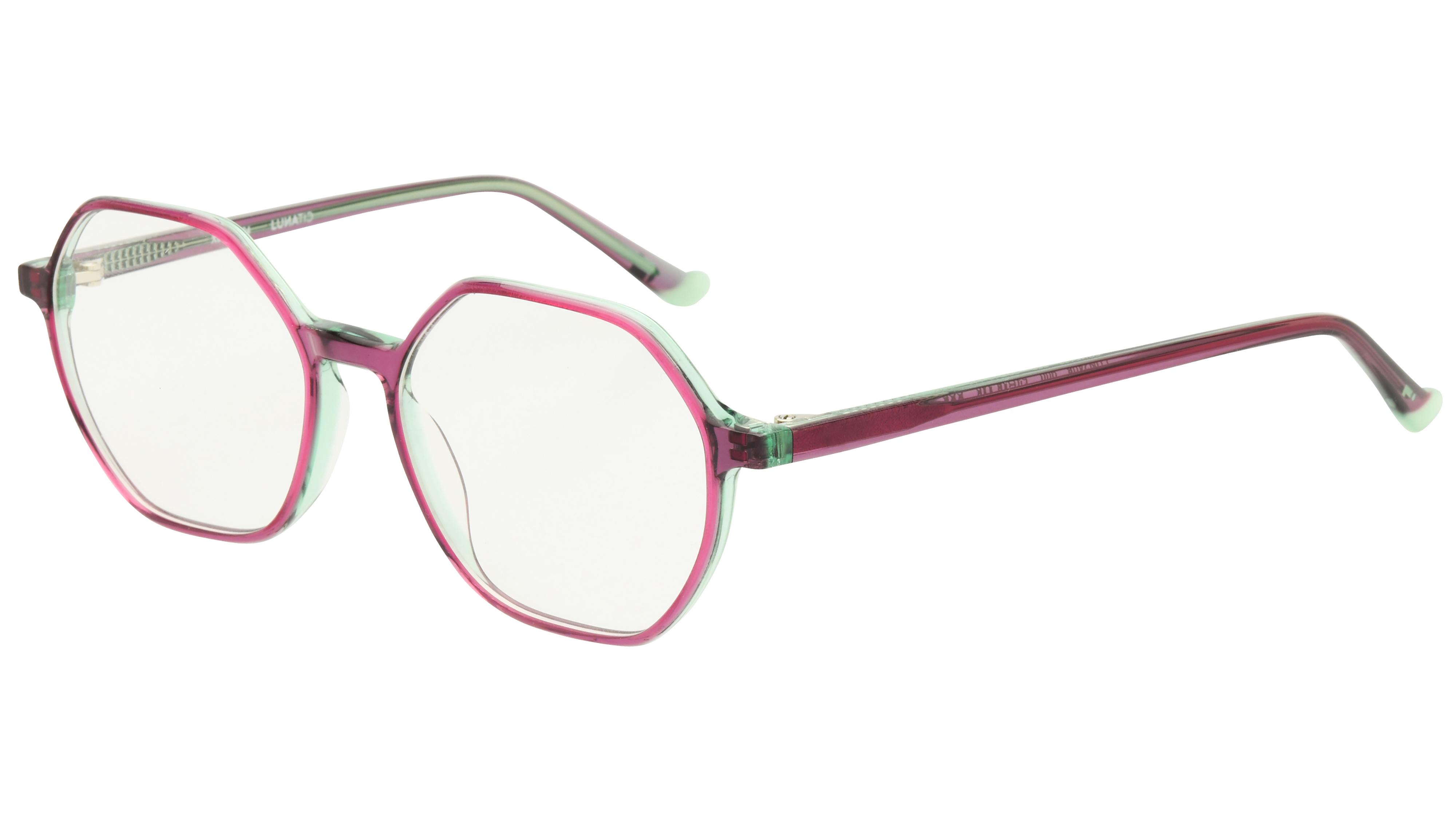 Lunettes de vue Lunatic Femme Transparent Carré Lun2408 Trois-Quart