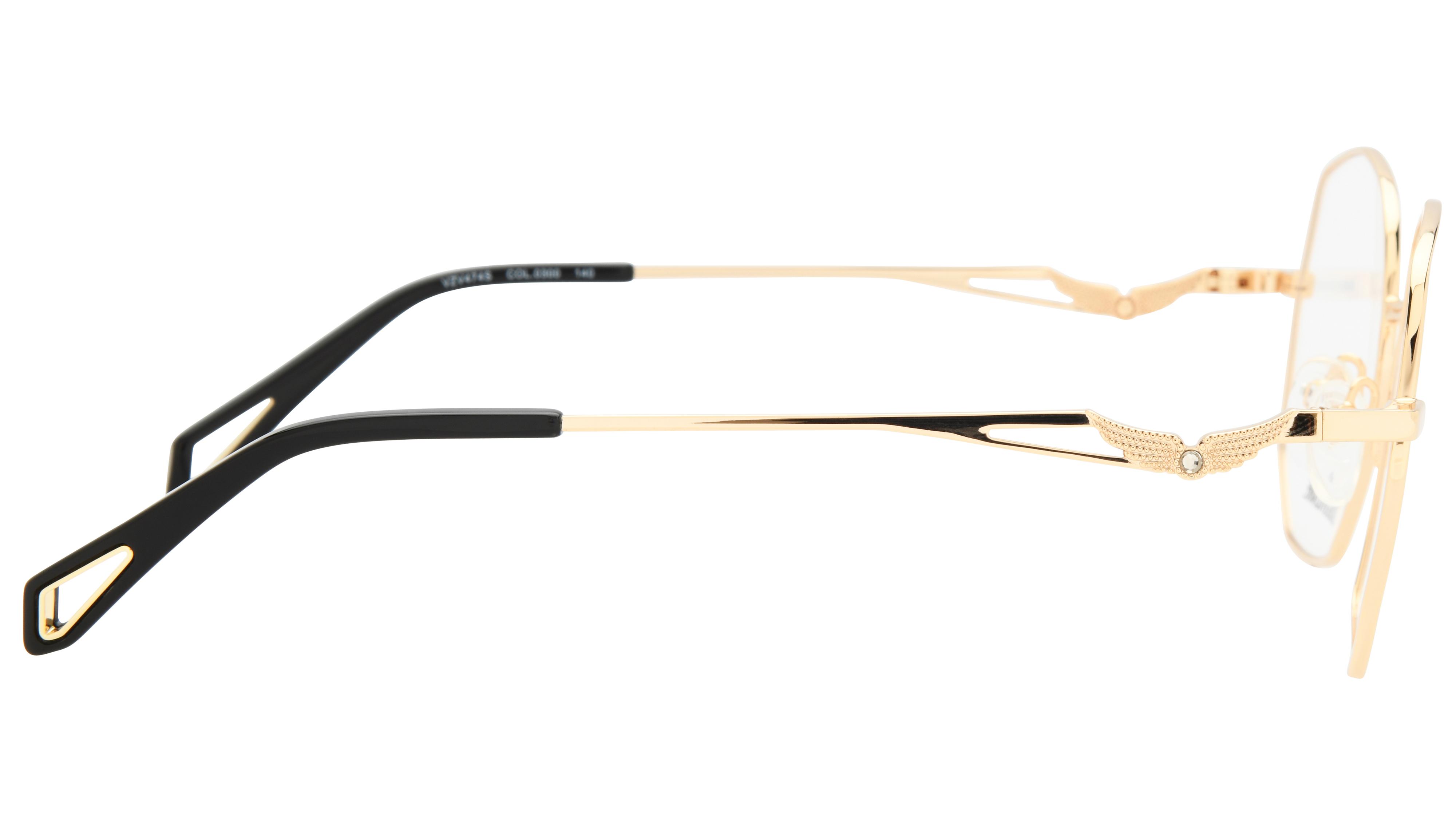 Lunettes de vue Zadig & Voltaire Femme Or Ronde VZV474S Droite