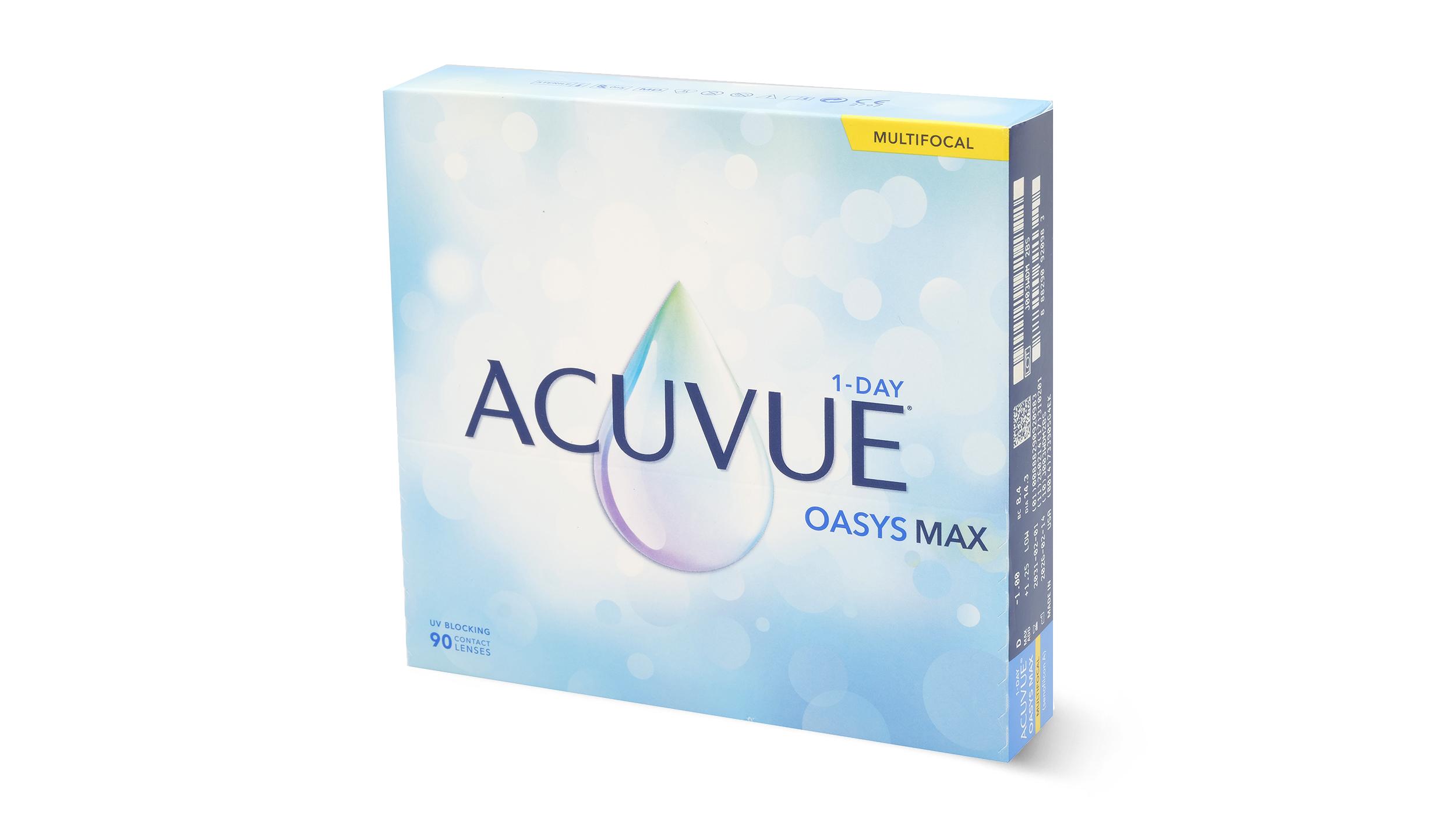 Lentilles de contact 1 Day Acuvue Oasys Max Multifocal High Boîte de 90