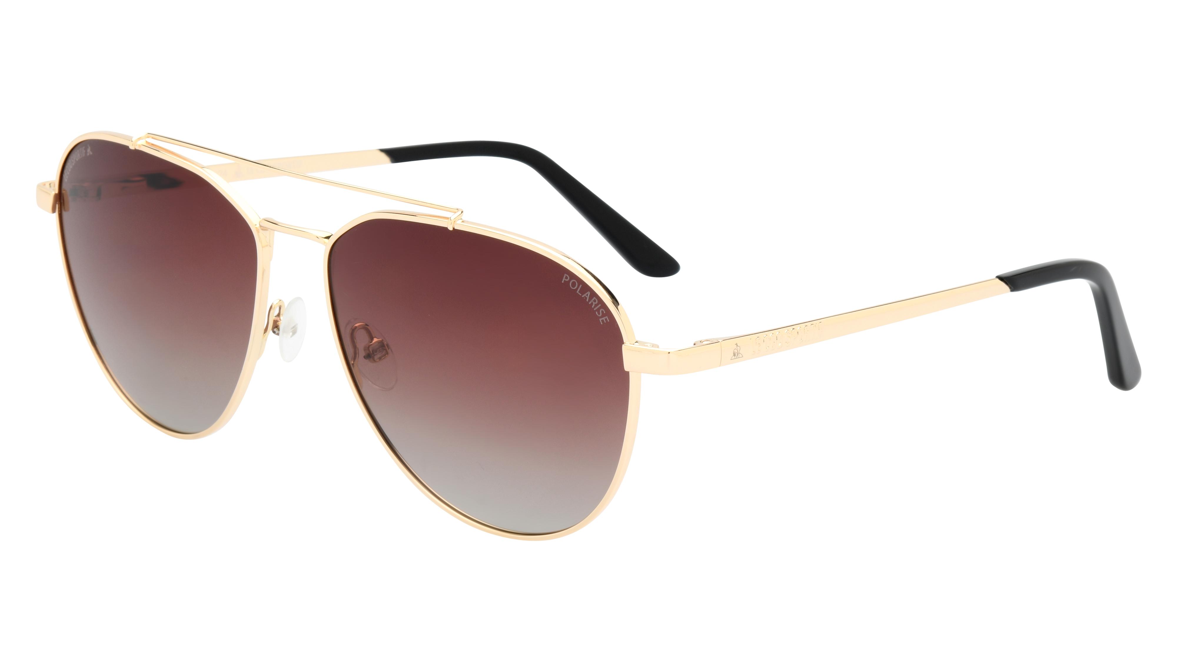 Lunettes de soleil Le Coq Sportif Homme Or Aviateur Lcs2206/S Trois-Quart