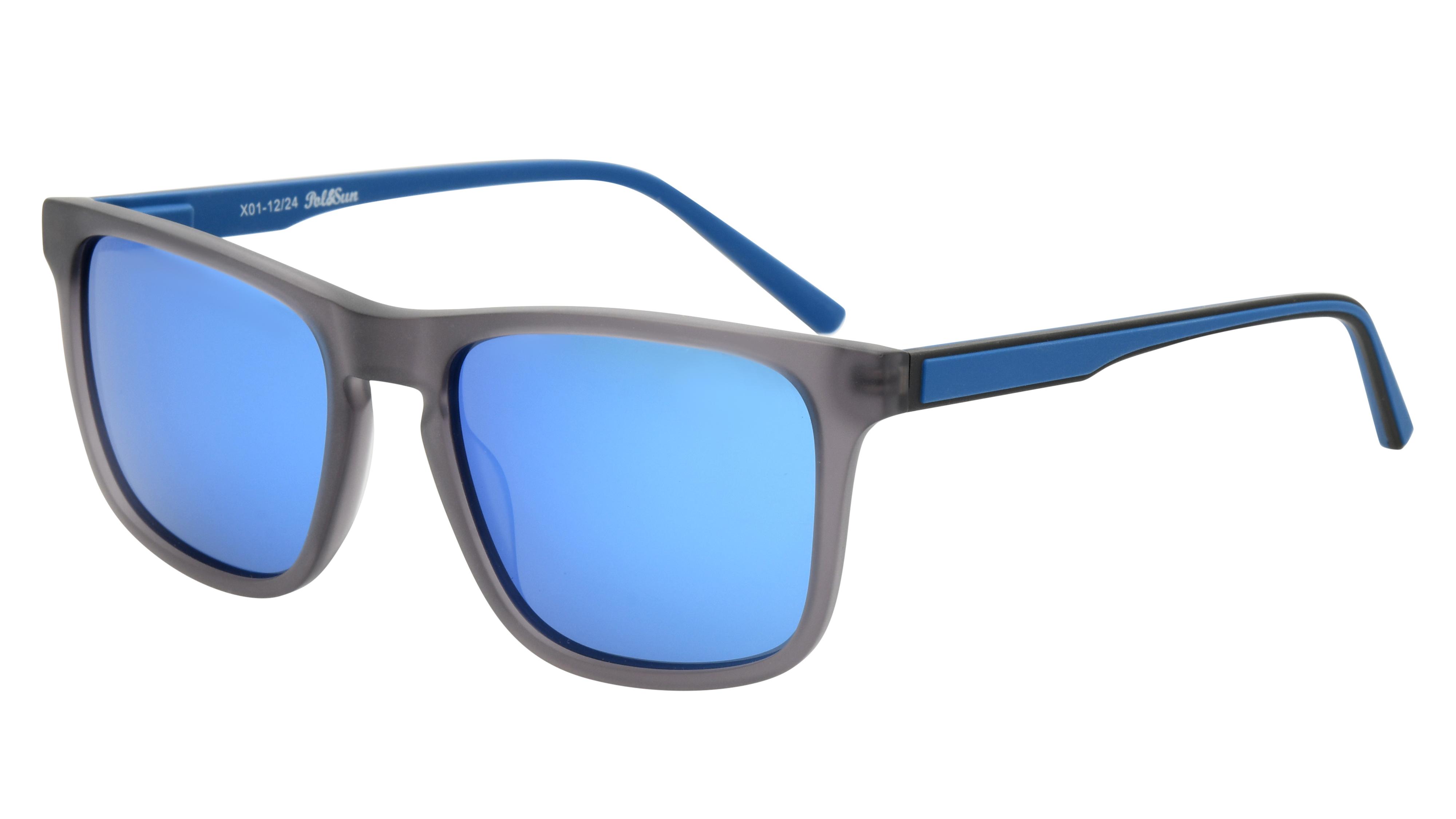 Lunettes de soleil Pol&Sun Homme Gris Rectangle Pos2516 Trois-Quart