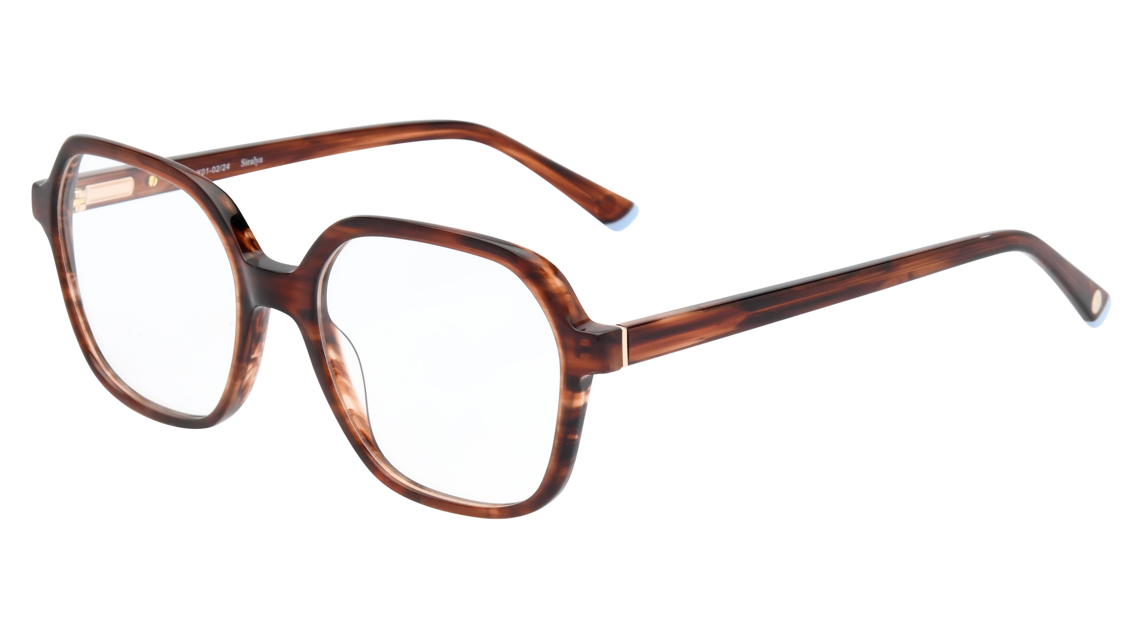 Lunettes de vue Siralya Femme Ecaille Rectangle Sir2404 Trois-Quart