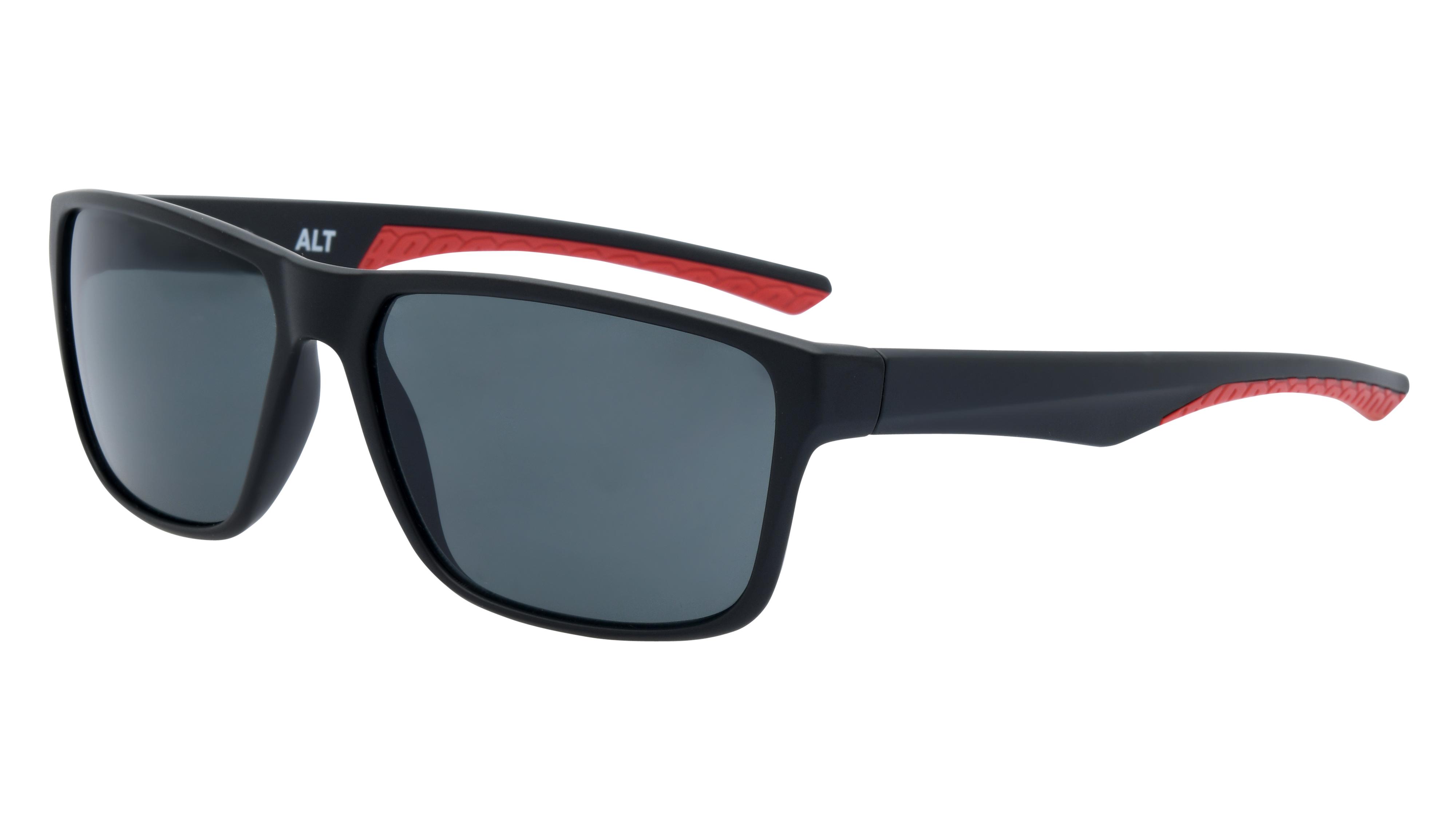 Lunettes de soleil Alternance Homme Noir Rectangle Alt24216 Trois-Quart