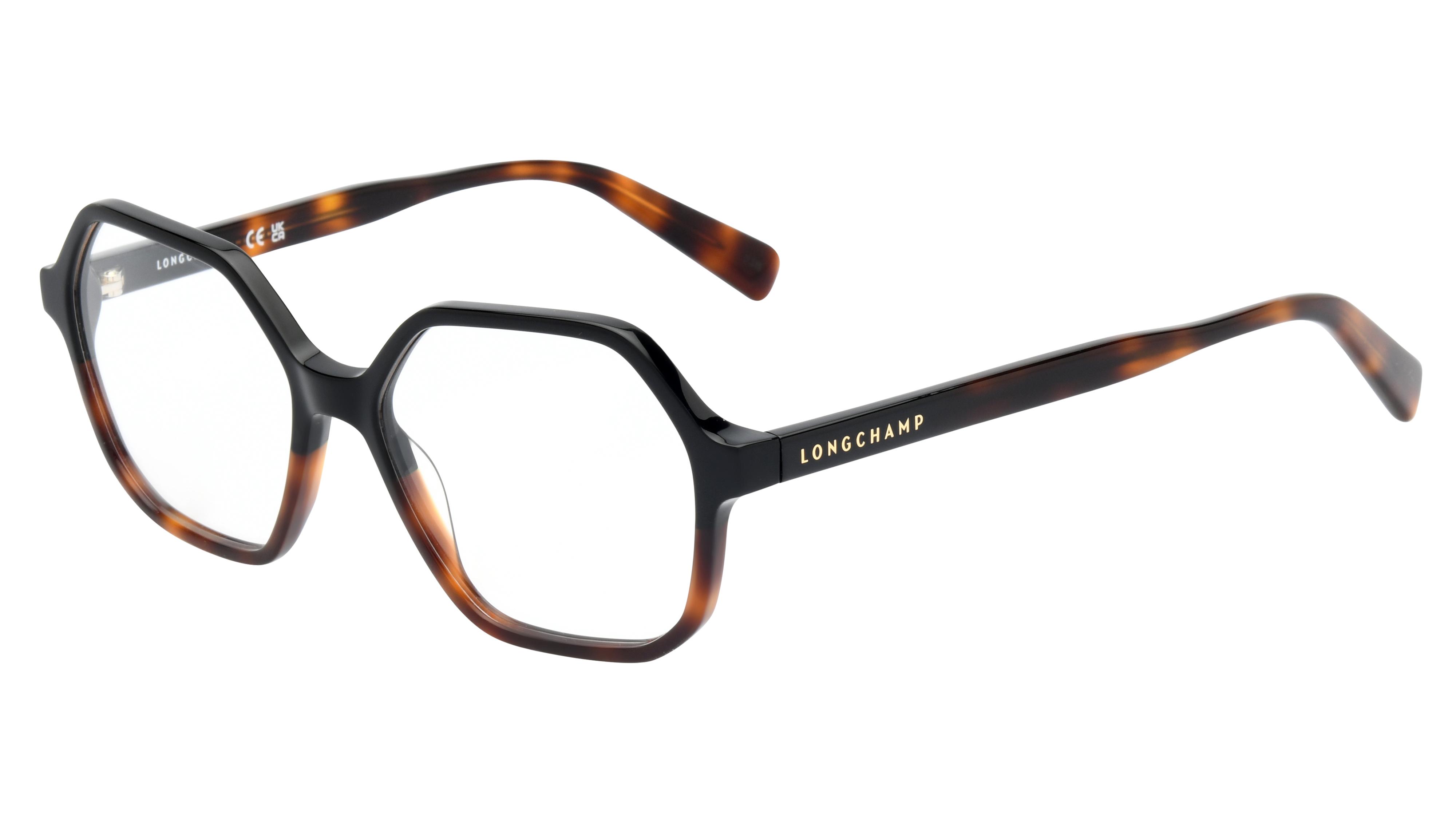Lunettes de vue Longchamp Femme Noir Carré Lo2740 Trois-Quart