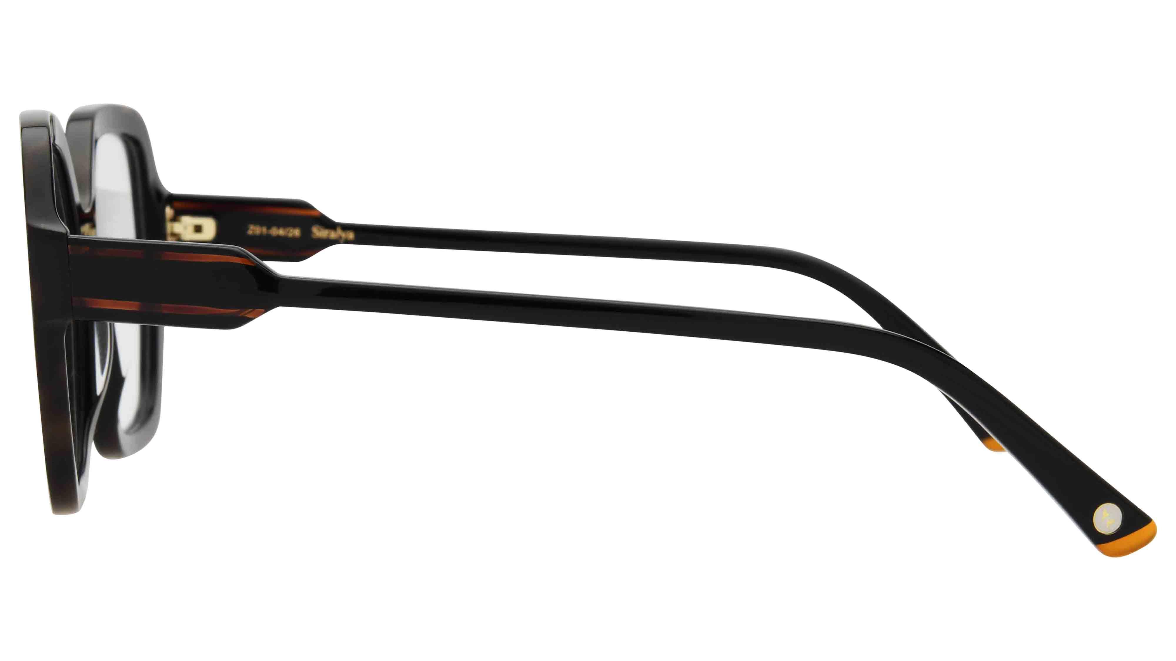 Lunettes de vue Siralya Femme Noir Carré sir2604 Gauche