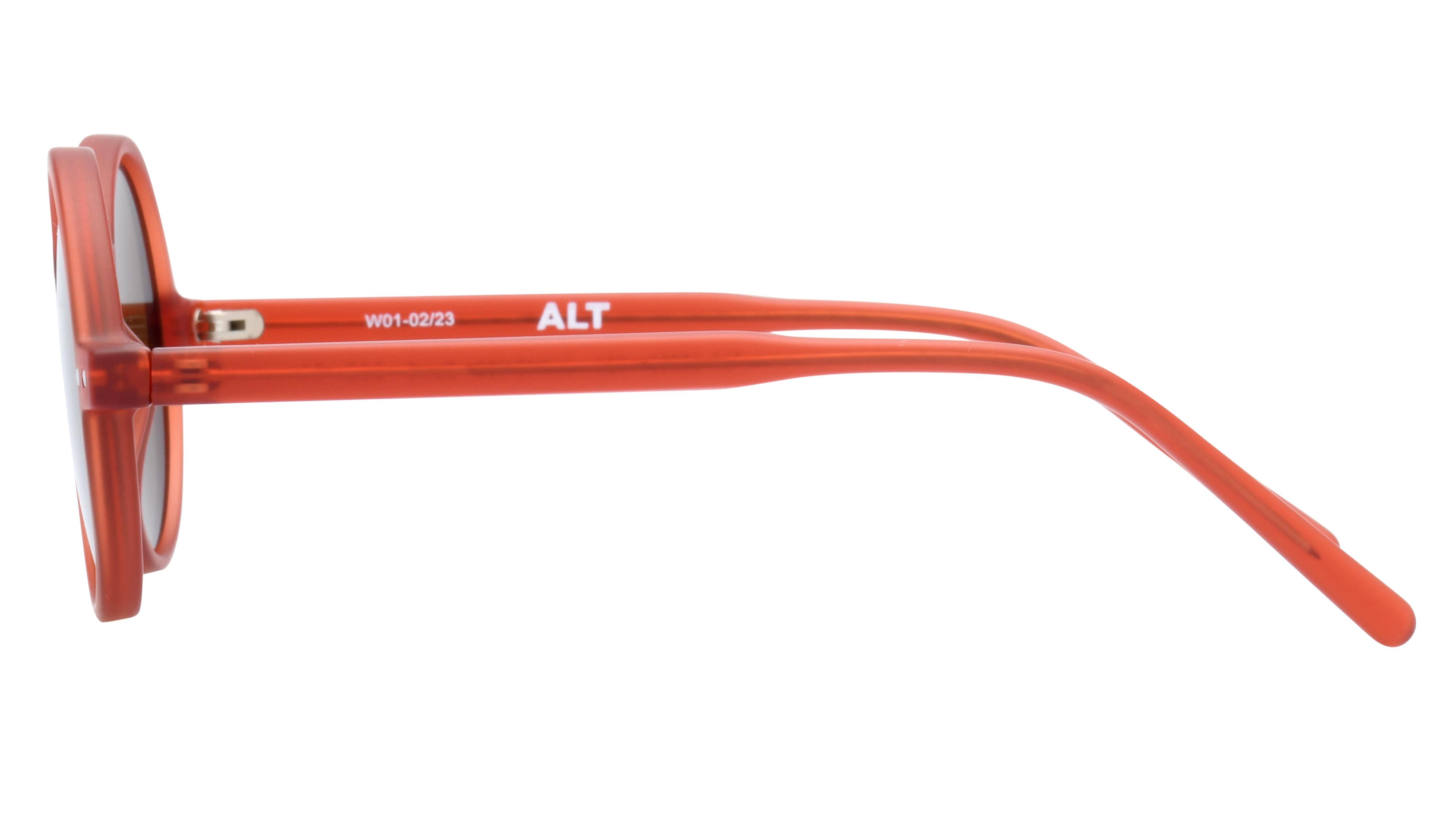 Lunettes de soleil Alternance Enfant Orange Ronde Alt23209 Gauche