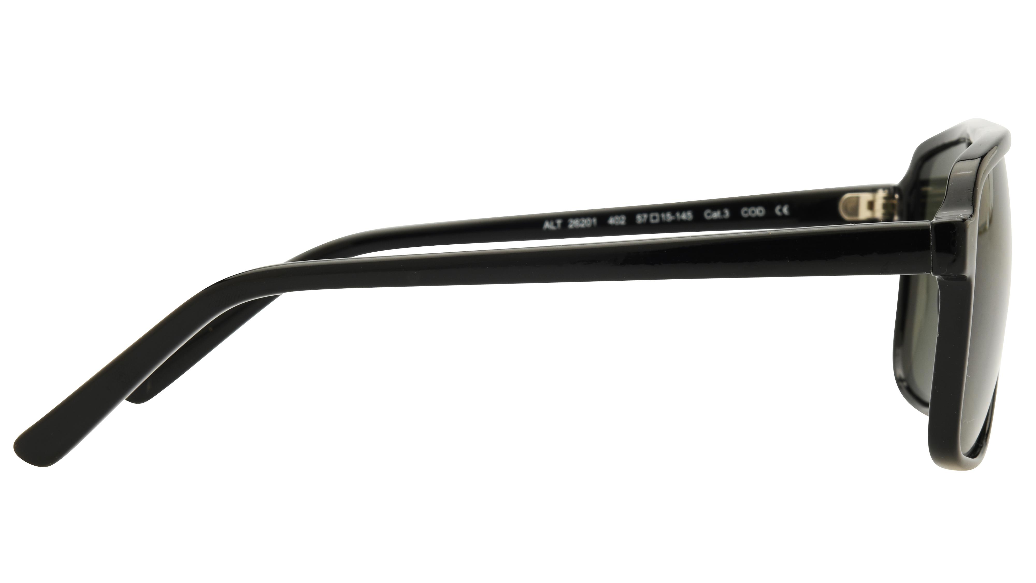 Lunettes de soleil Alternance Mixte Noir Aviateur Alt26201 Droite