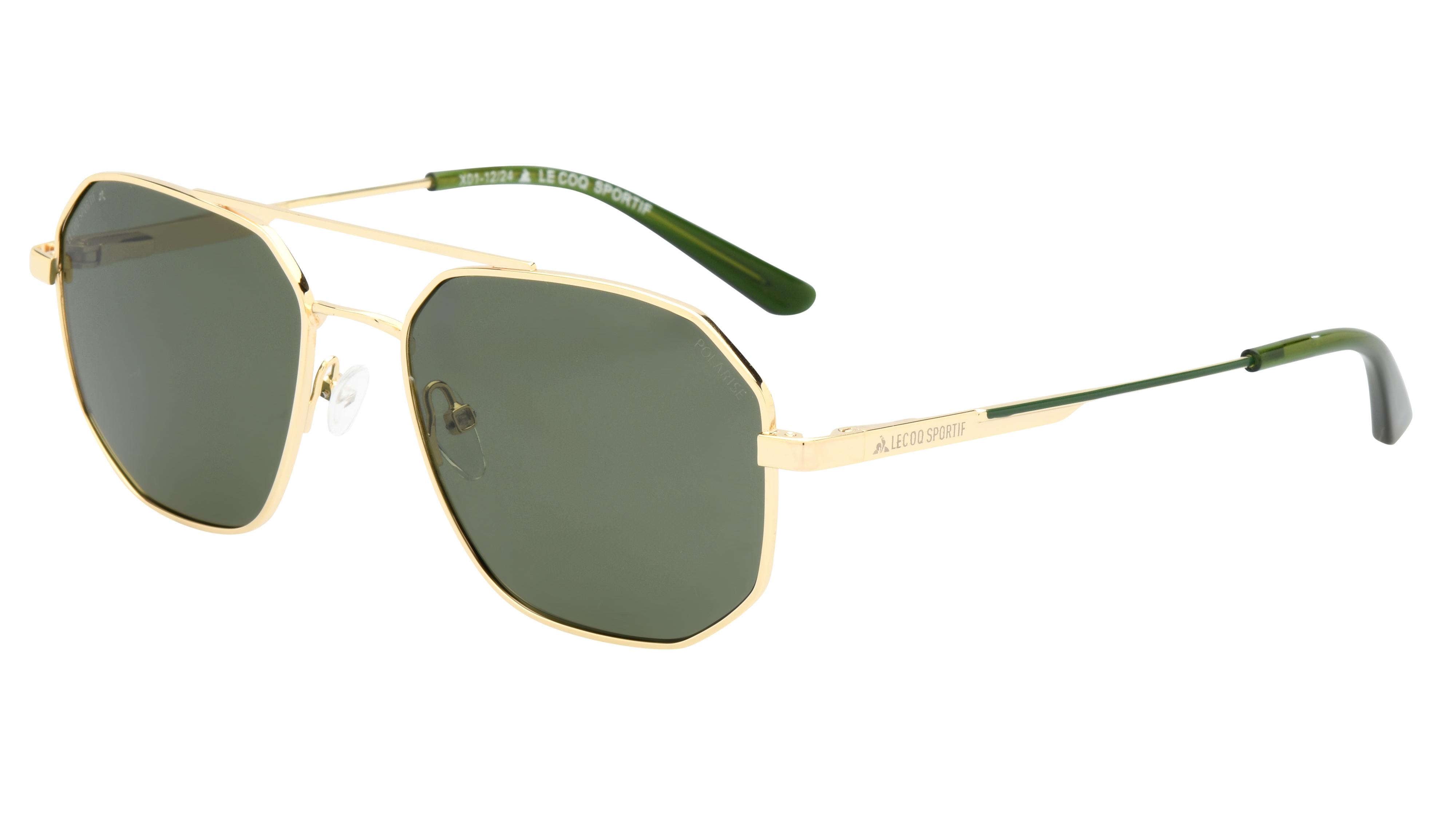 Lunettes de soleil Le Coq Sportif Mixte Or Aviateur Lcs2401/S Trois-Quart