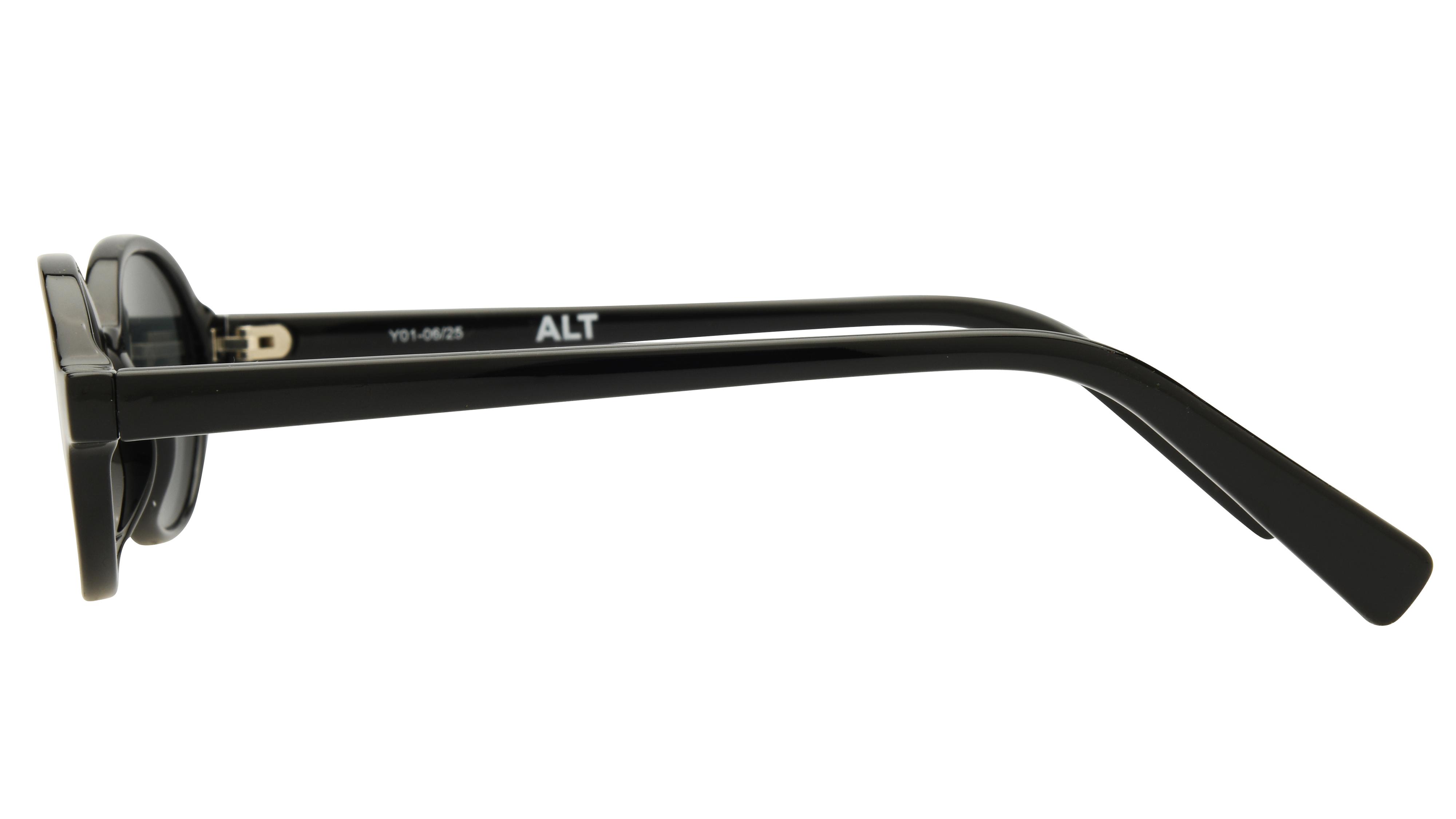 Lunettes de soleil Alternance Femme Noir Ovale Alt26206 Gauche