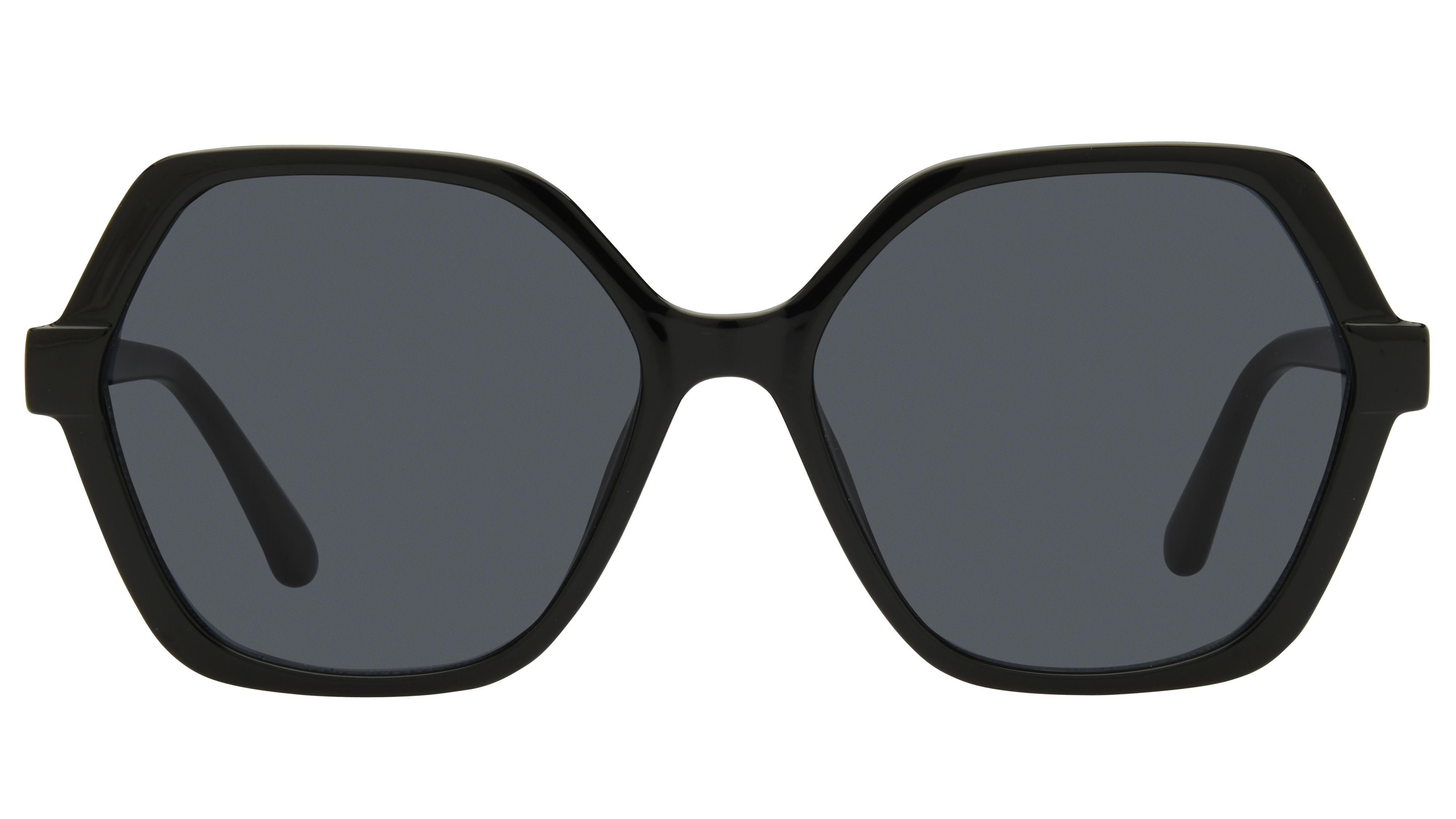 Lunettes de soleil Alternance Femme Noir Tonneau Alt25202 Face