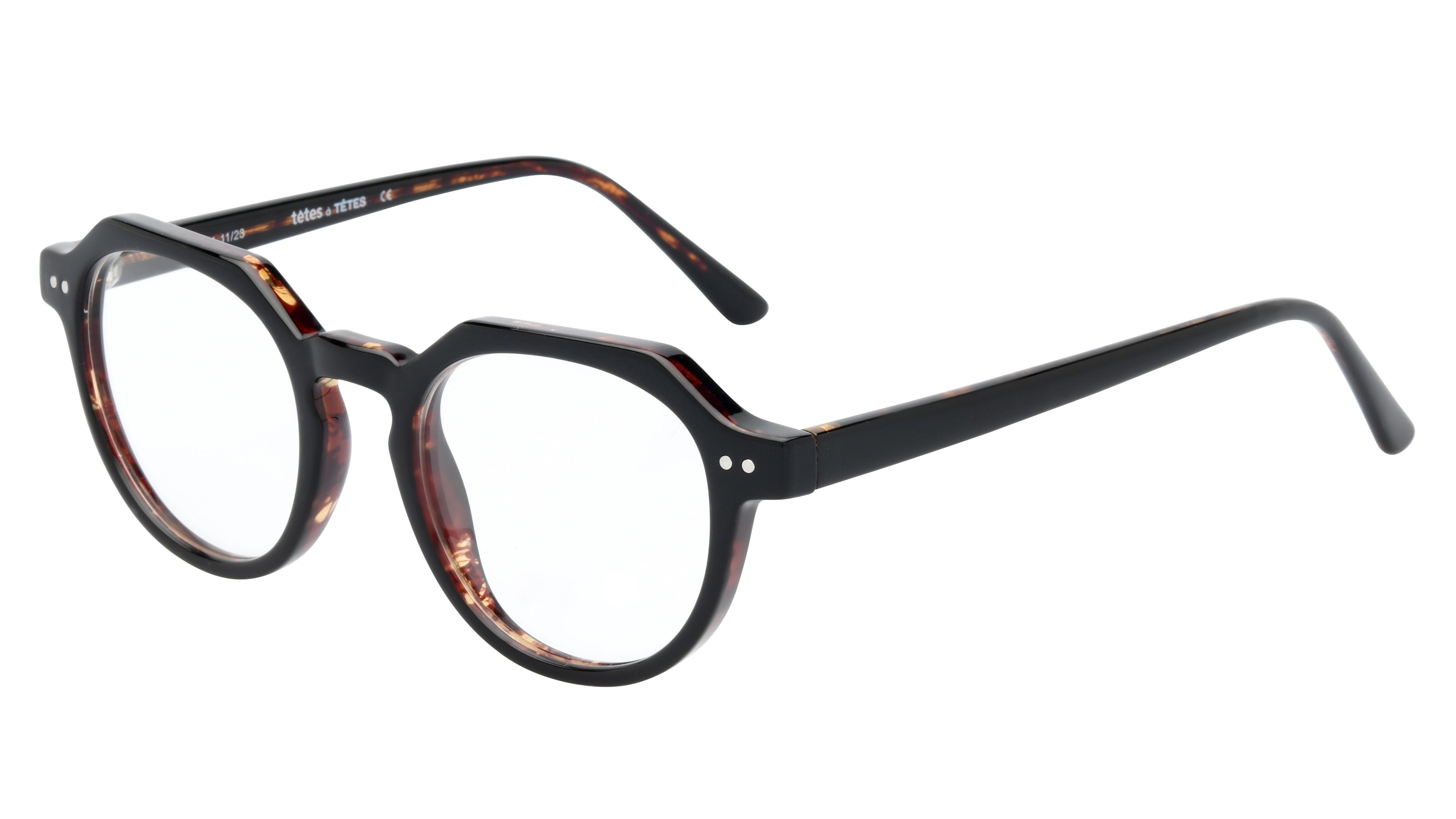 Lunettes de vue têtes à TETES Homme Noir Pantos Tat2405 Trois-Quart