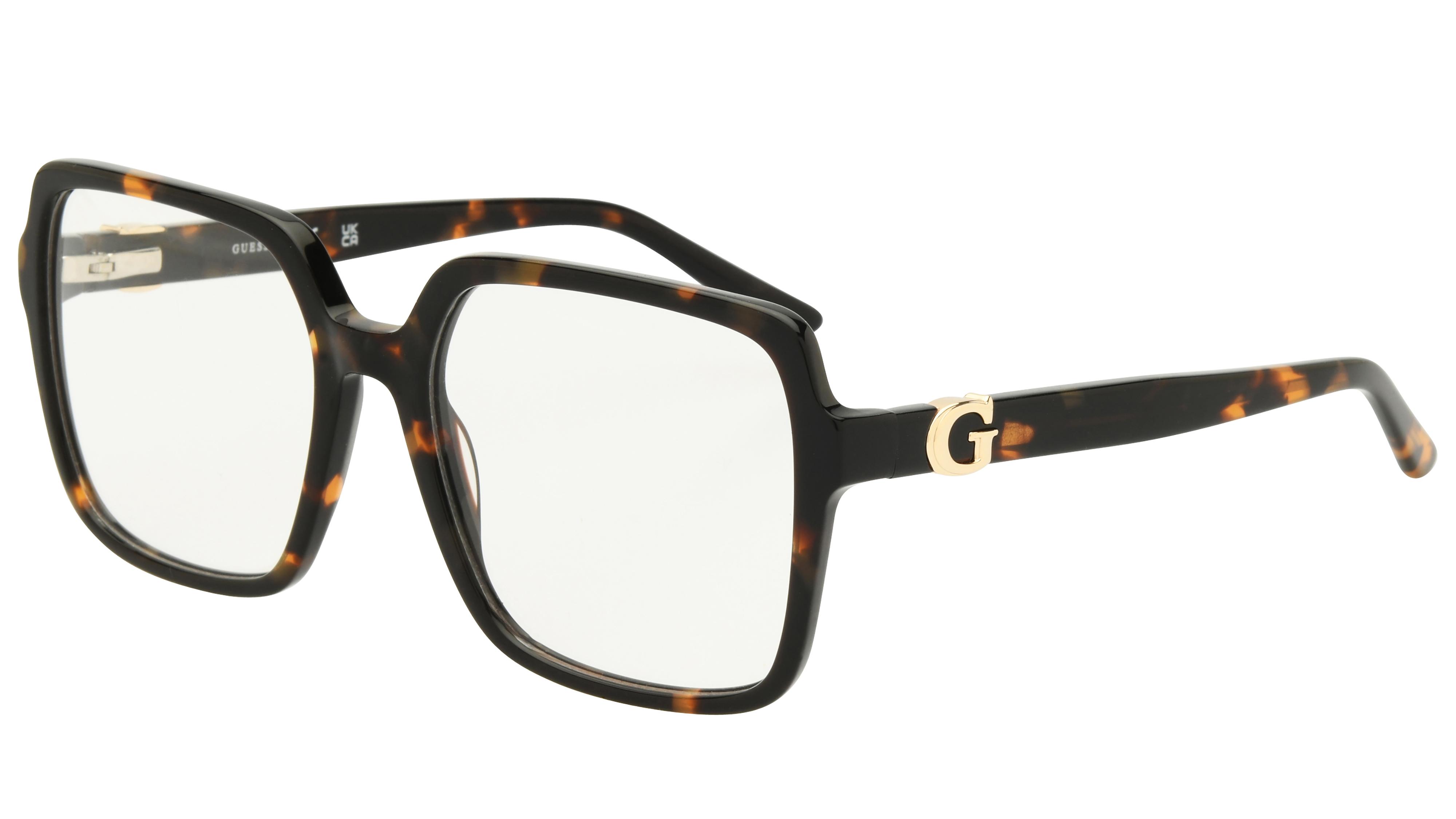 Lunettes de vue Guess Femme Ecaille Carré GU50228 Trois-Quart