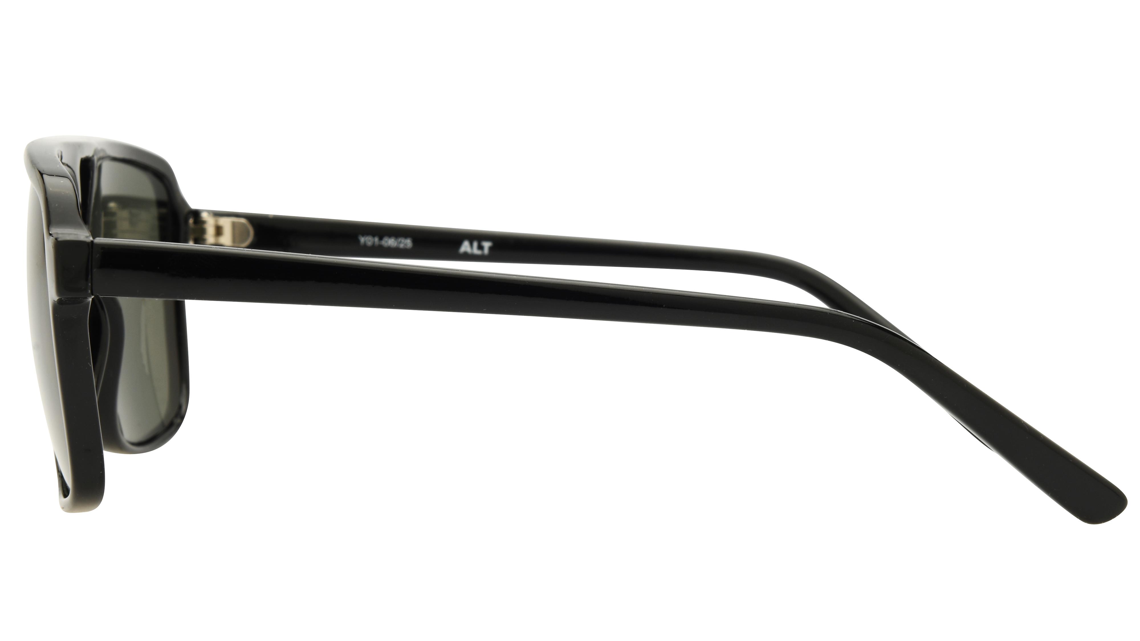 Lunettes de soleil Alternance Mixte Noir Aviateur Alt26201 Gauche
