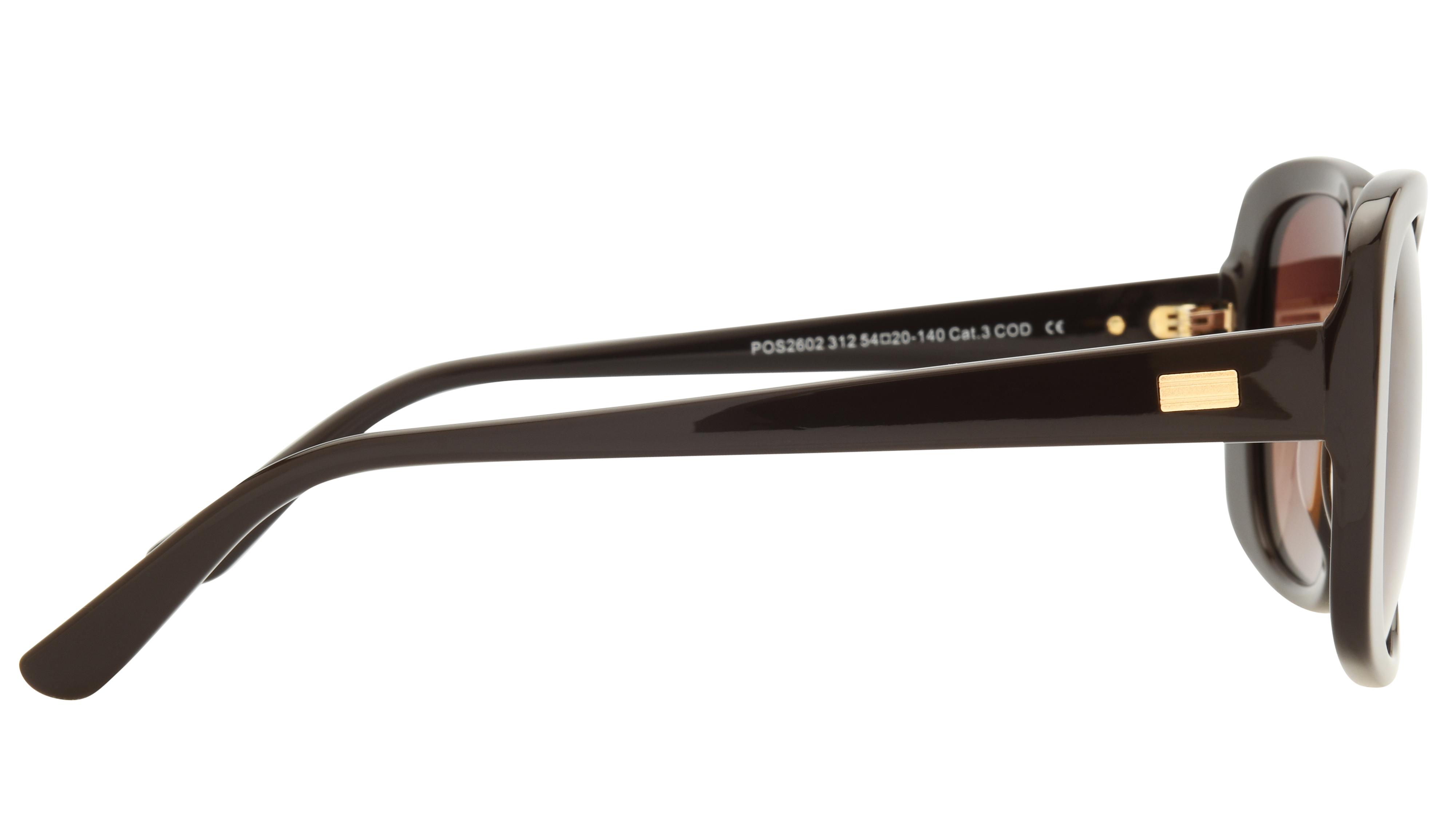 Lunettes de soleil Pol&Sun Femme Marron Rectangle Pos2602 Droite