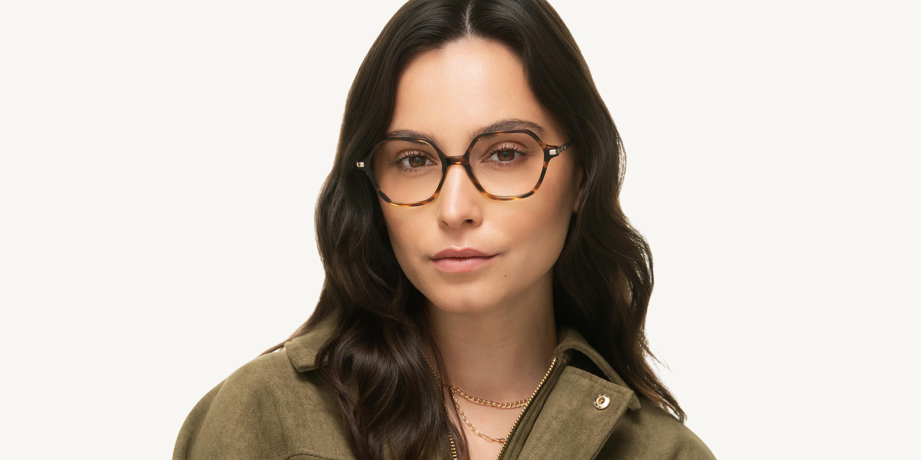 Lunettes de vue Siralya Femme Marron Tonneau Sir2508 Face
