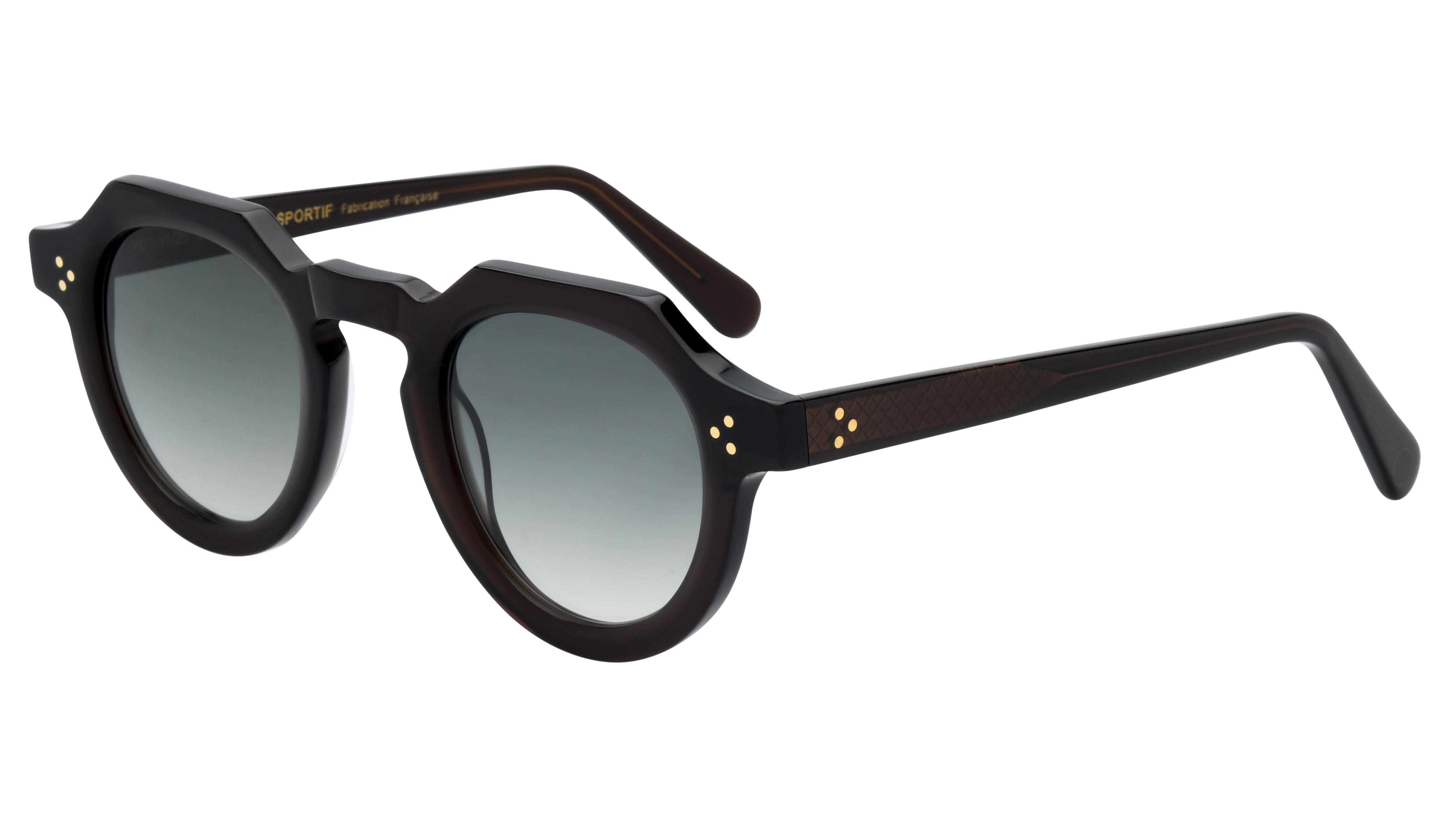 Lunettes de soleil Le Coq Sportif Homme Marron Pantos Lcs2501/S Trois-Quart