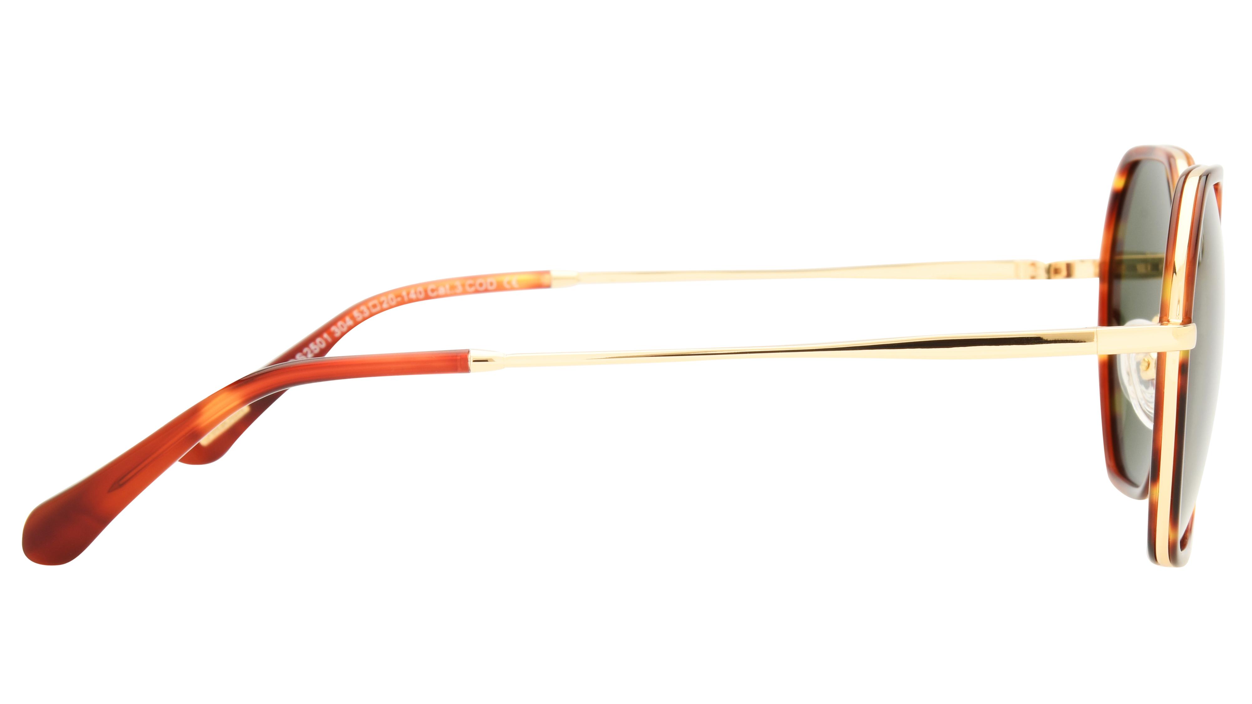 Lunettes de soleil Pol&Sun Femme Marron Tonneau Pos2501 Droite