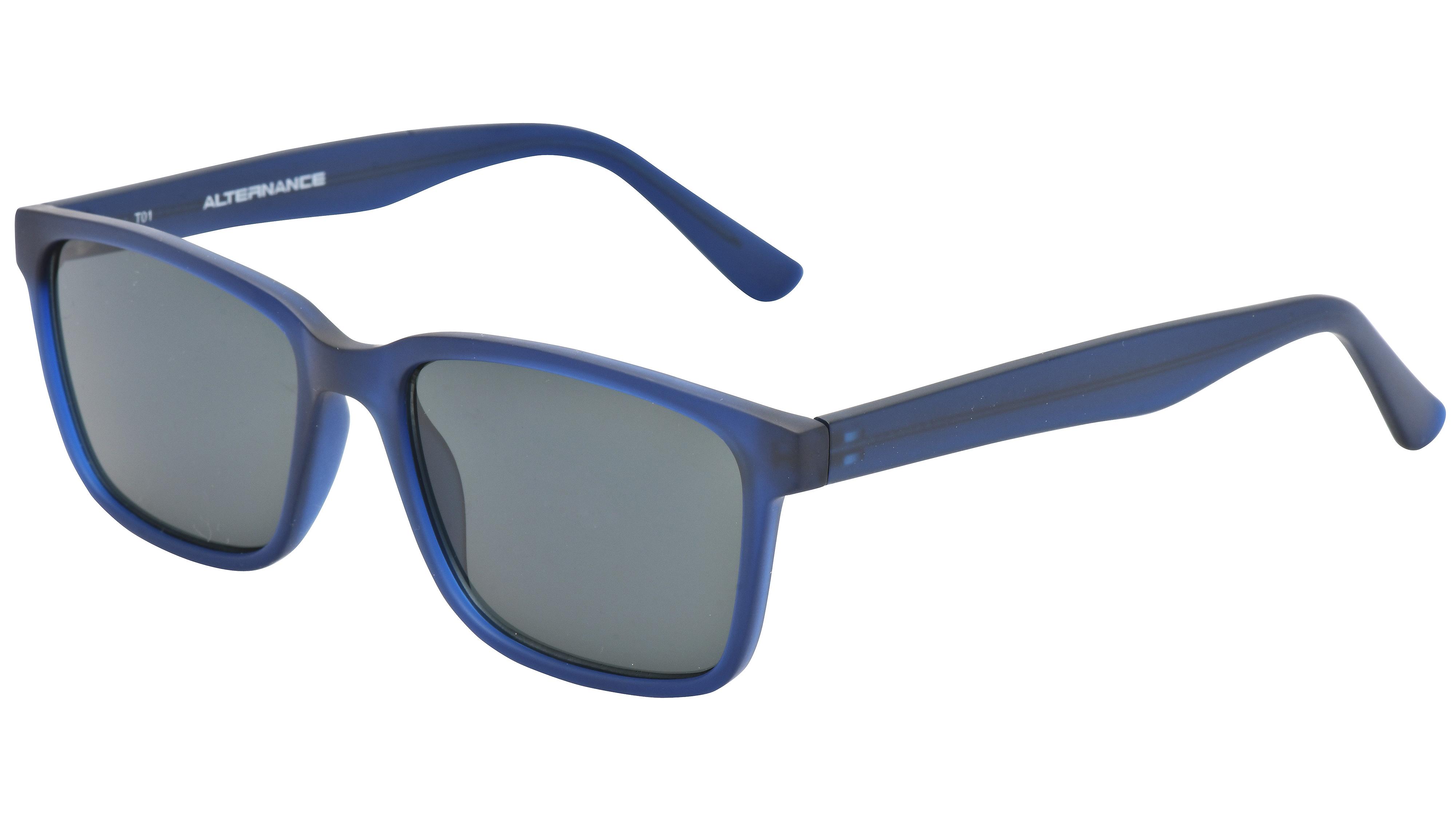 Lunettes de soleil Alternance Homme Bleu Rectangle ALT21209 Trois-Quart