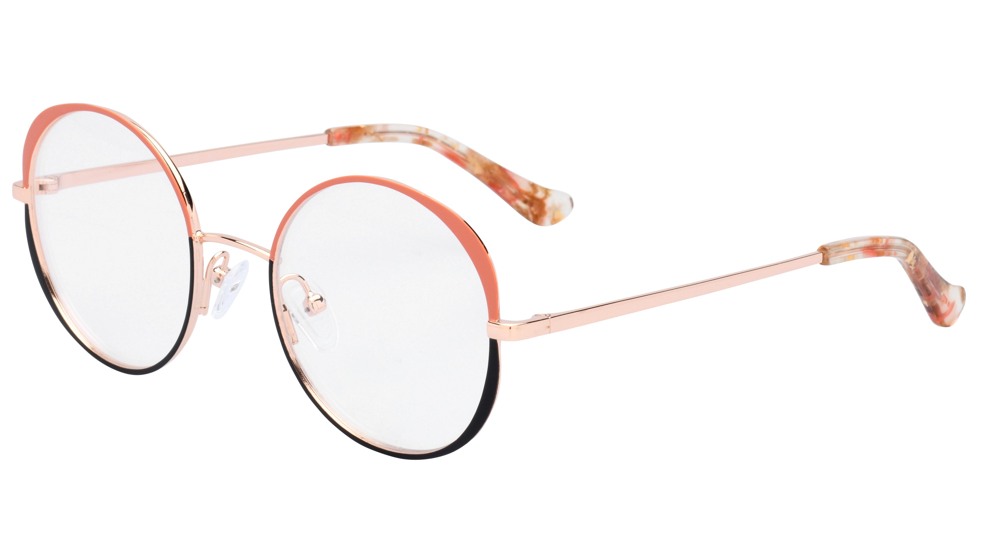Lunettes de vue Lunatic Femme Or Ronde Lun2301 Trois-Quart