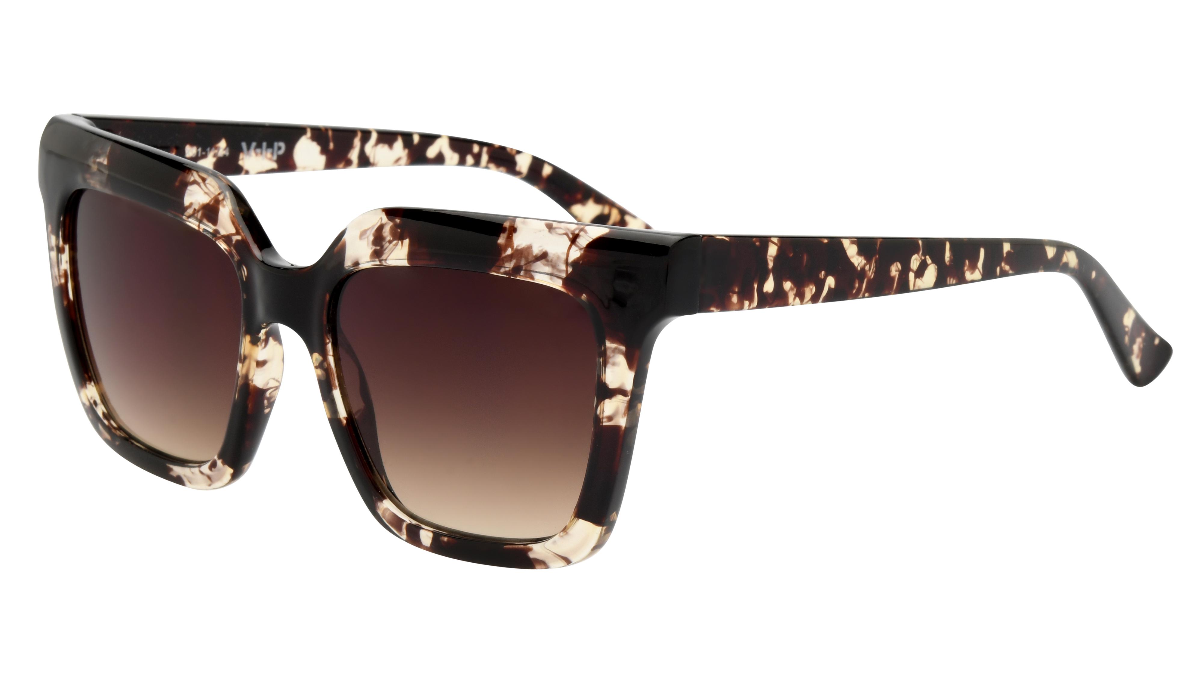 Lunettes de soleil VIP Femme Ecaille Carré Vip2516 Trois-Quart