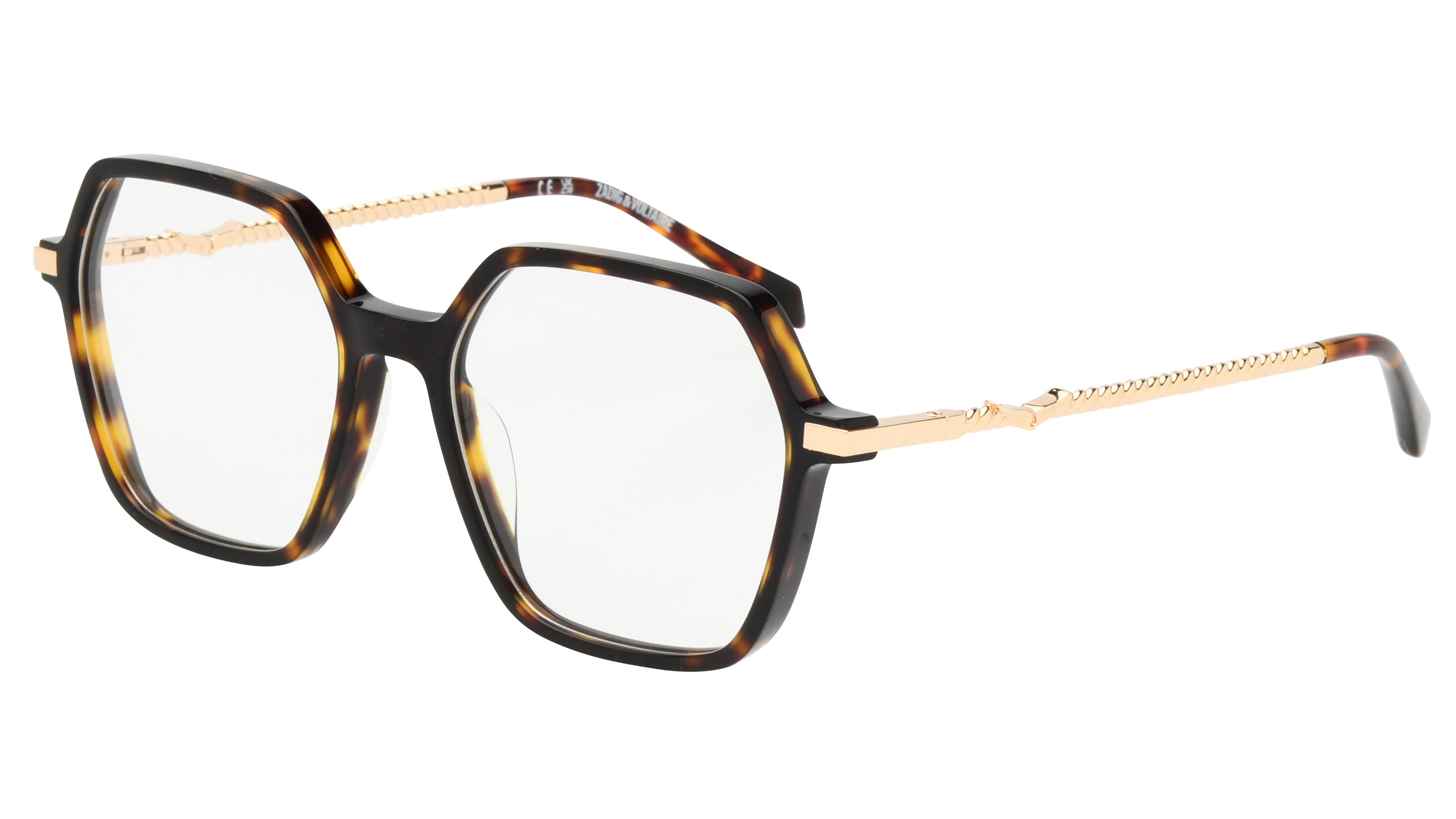 Lunettes de vue Zadig & Voltaire Femme Ecaille Carré vzv448 Trois-Quart