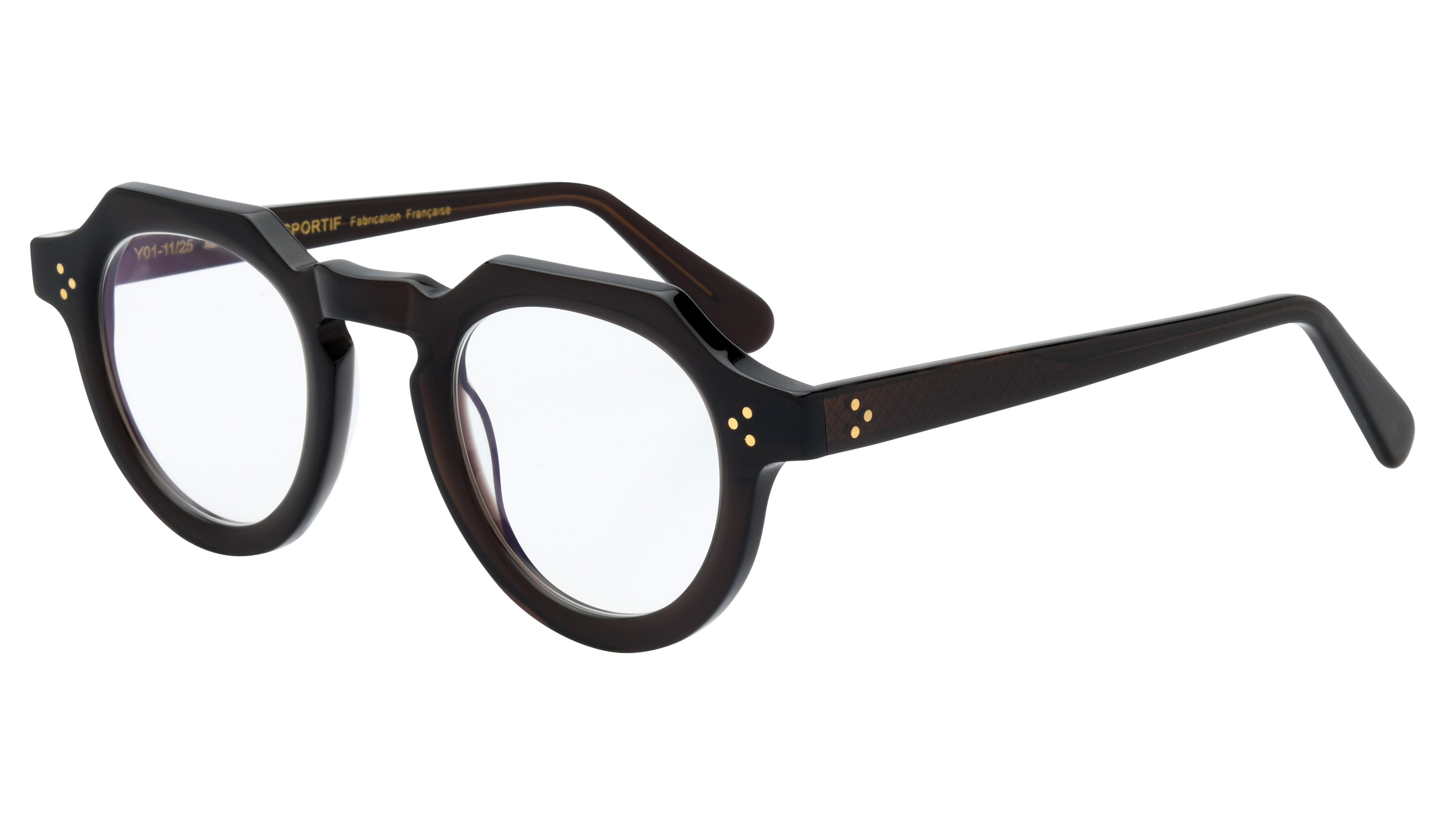 Lunettes de vue Le Coq Sportif Homme Marron Pantos Lcs2508 Trois-Quart