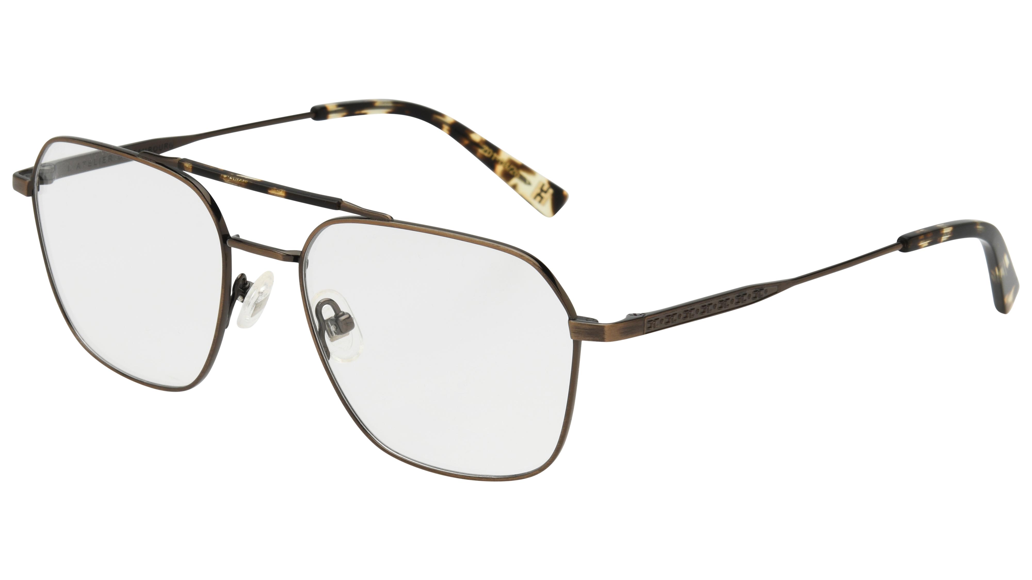 Lunettes de vue L'Atelier du Faubourg Homme Gris Rectangle adf2602 Trois-Quart