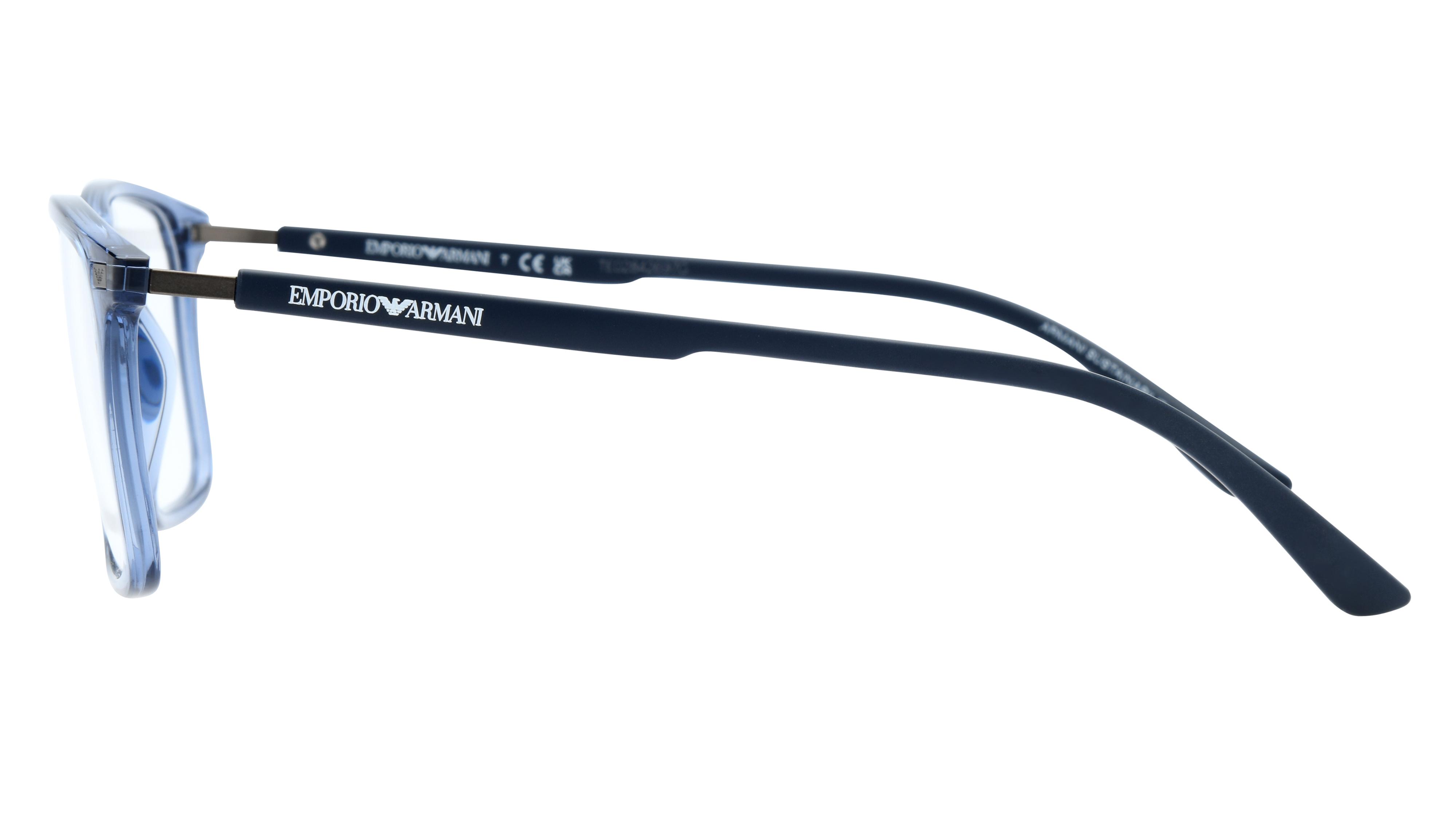 Lunettes de vue Emporio Armani Homme Bleu Rectangle EA3237 Gauche