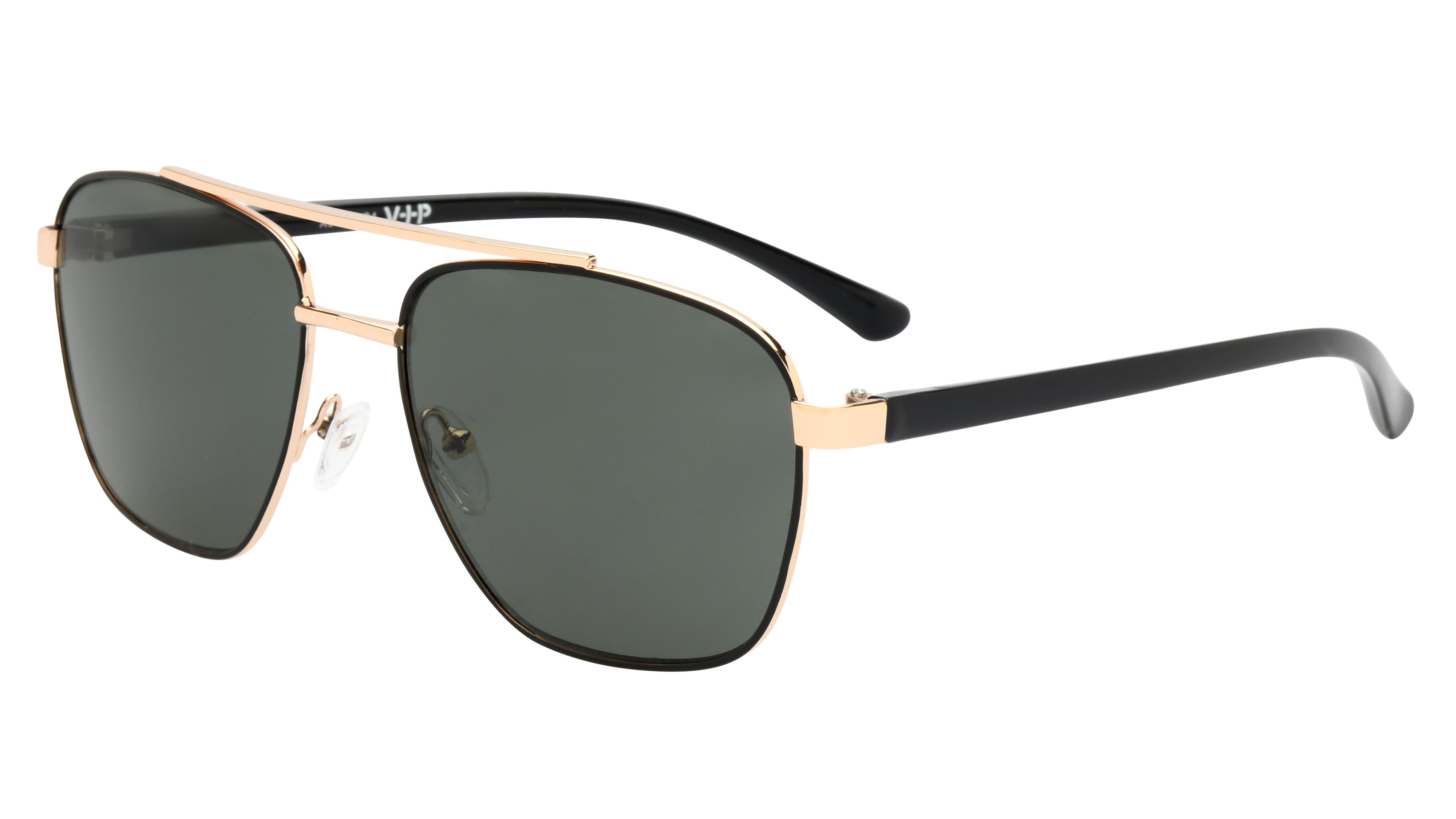 Lunettes de soleil VIP Homme Or Aviateur Vip2509 Trois-Quart