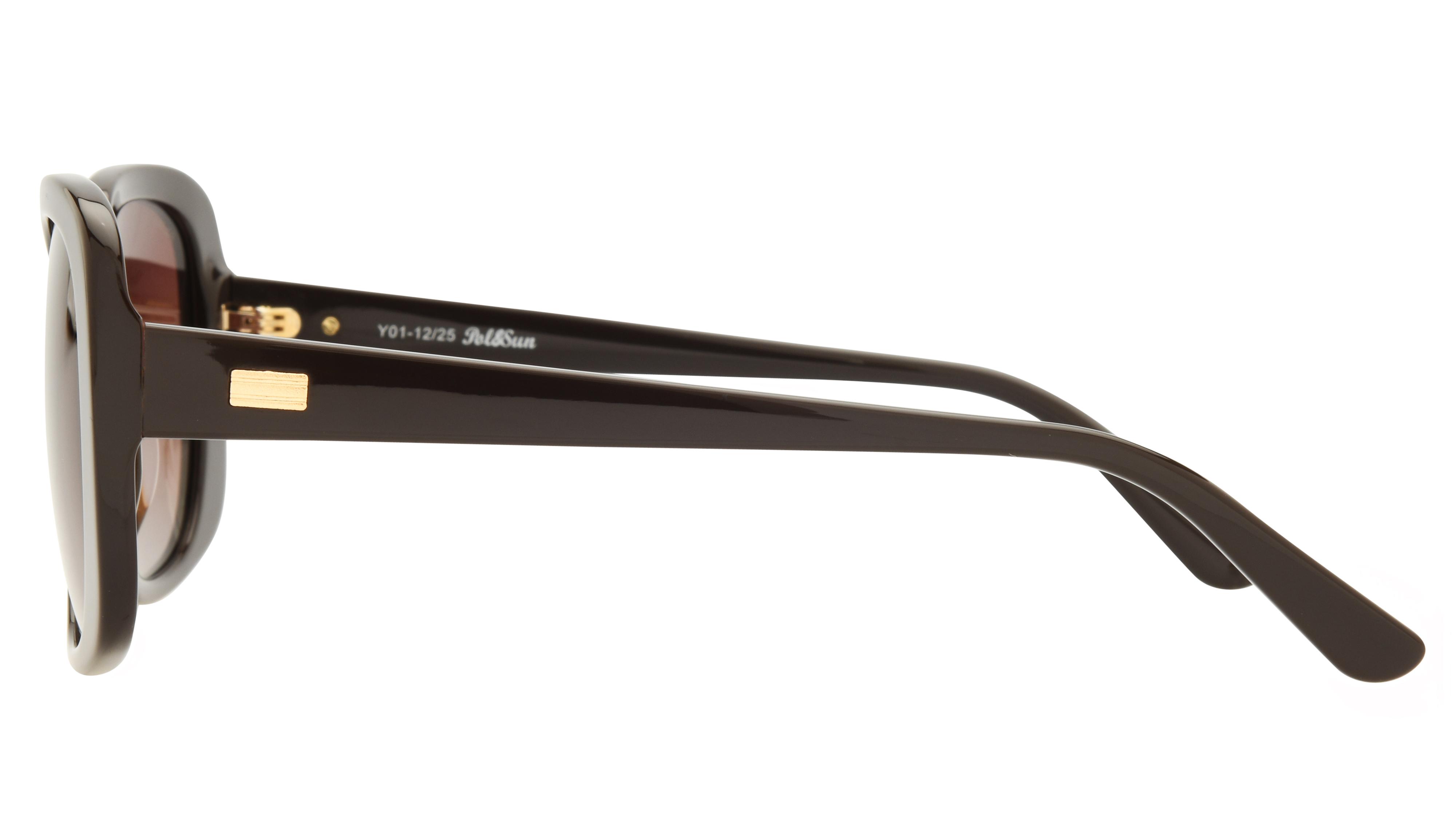 Lunettes de soleil Pol&Sun Femme Marron Rectangle Pos2602 Gauche