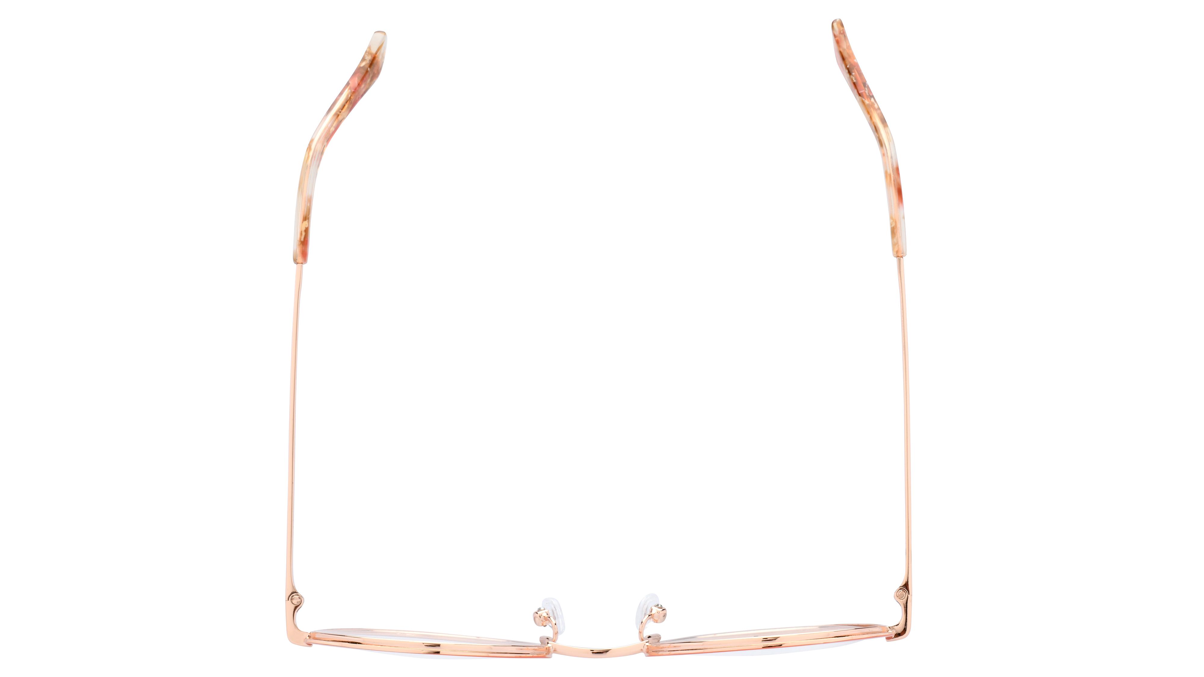 Lunettes de vue Lunatic Femme Or Ronde Lun2301 Dessus
