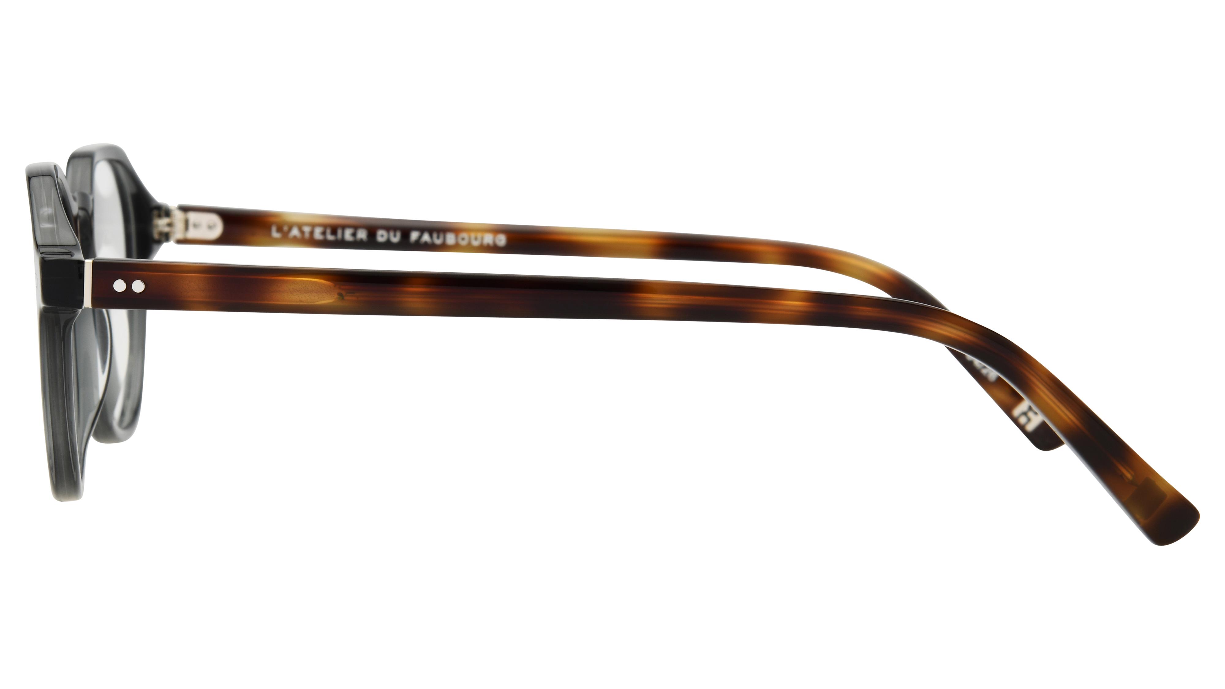 Lunettes de vue L'Atelier du Faubourg Homme Gris Pantos adf2603 Gauche