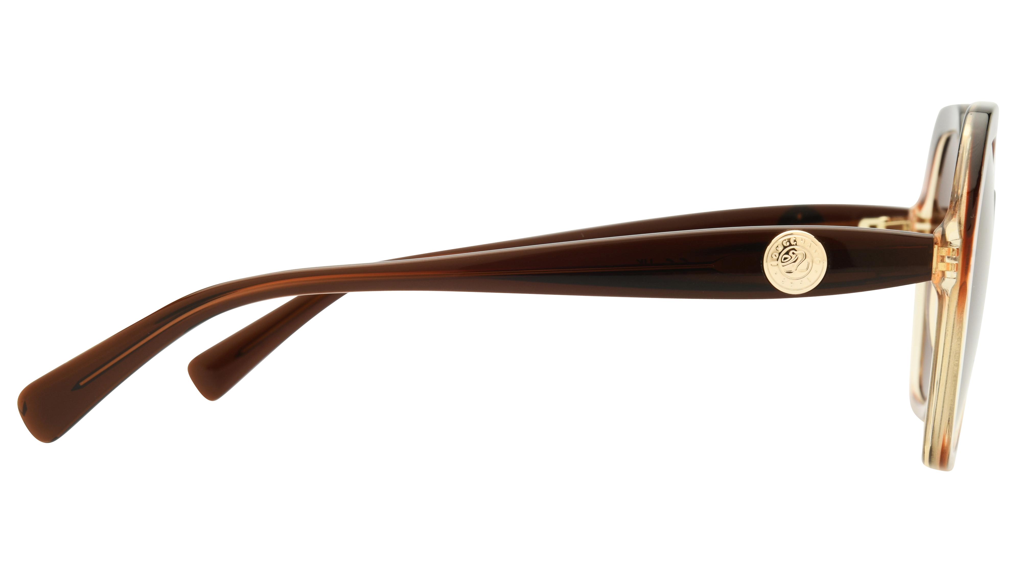 Lunettes de soleil Longchamp Femme Marron Rectangle LO759S Droite