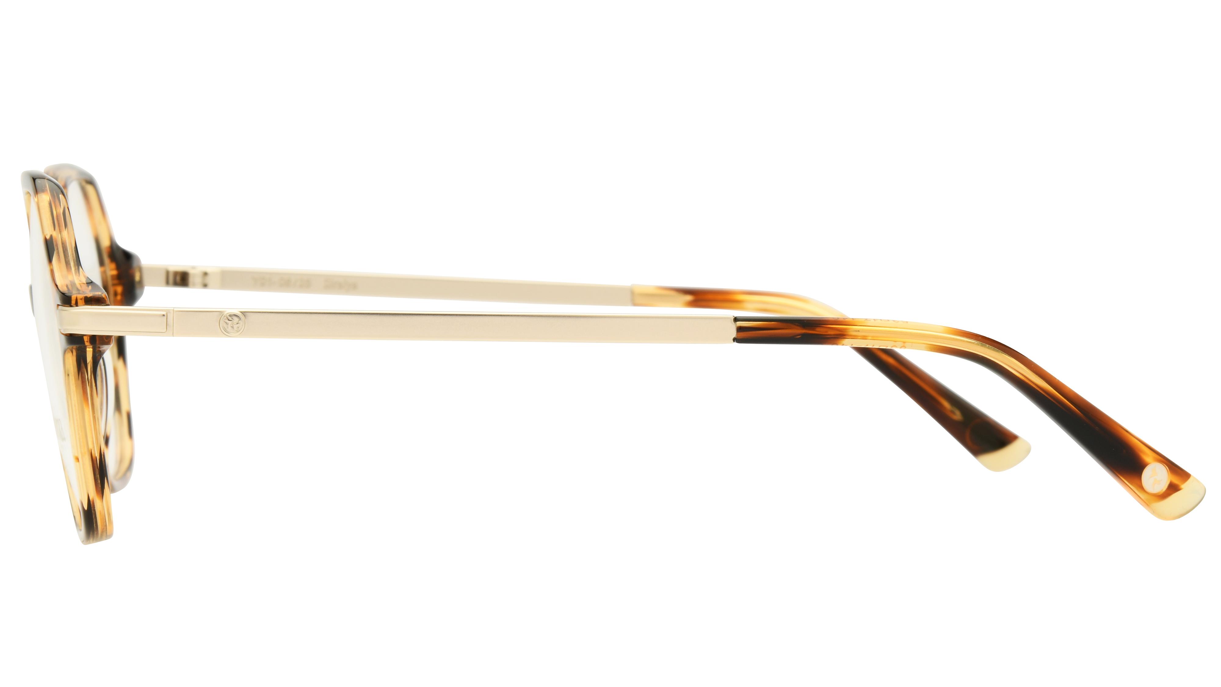 Lunettes de vue Siralya Femme Marron Tonneau Sir2508 Gauche