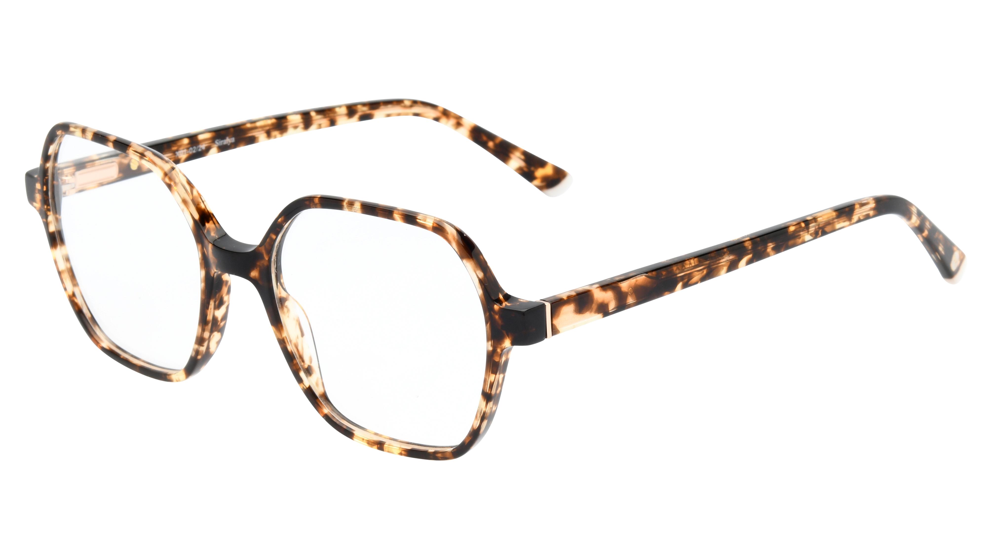 Lunettes de vue Siralya Femme Ecaille Carré Sir2405 Trois-Quart