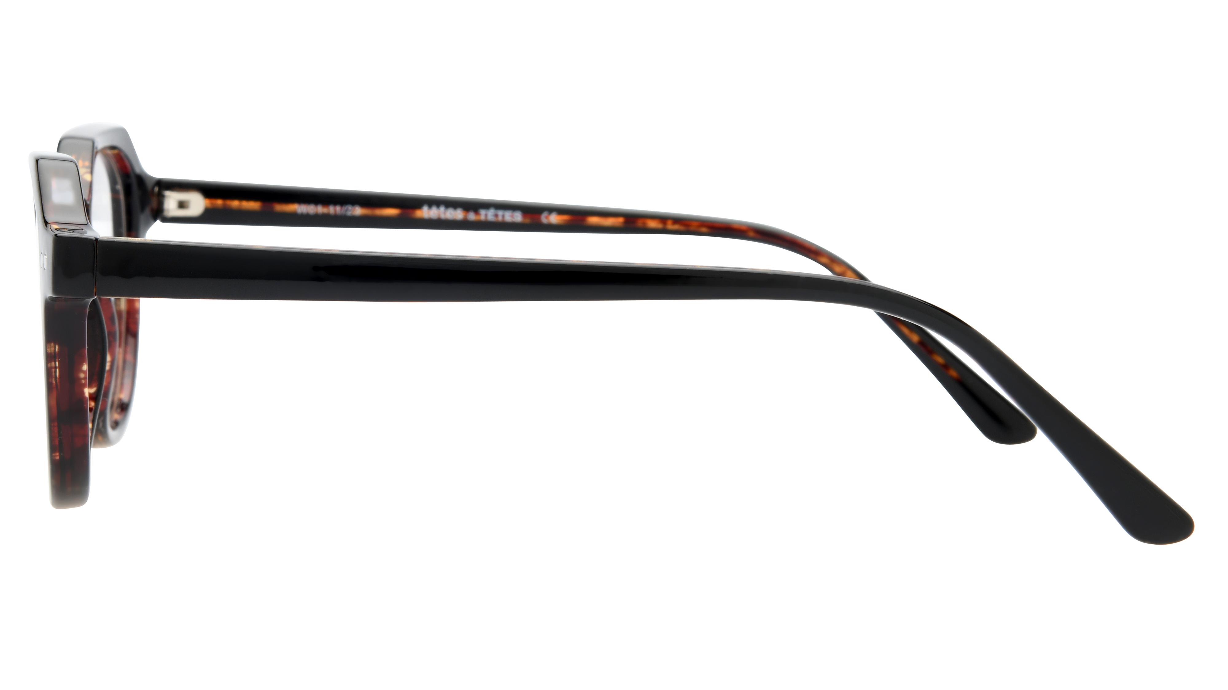Lunettes de vue têtes à TETES Homme Noir Pantos Tat2405 Gauche