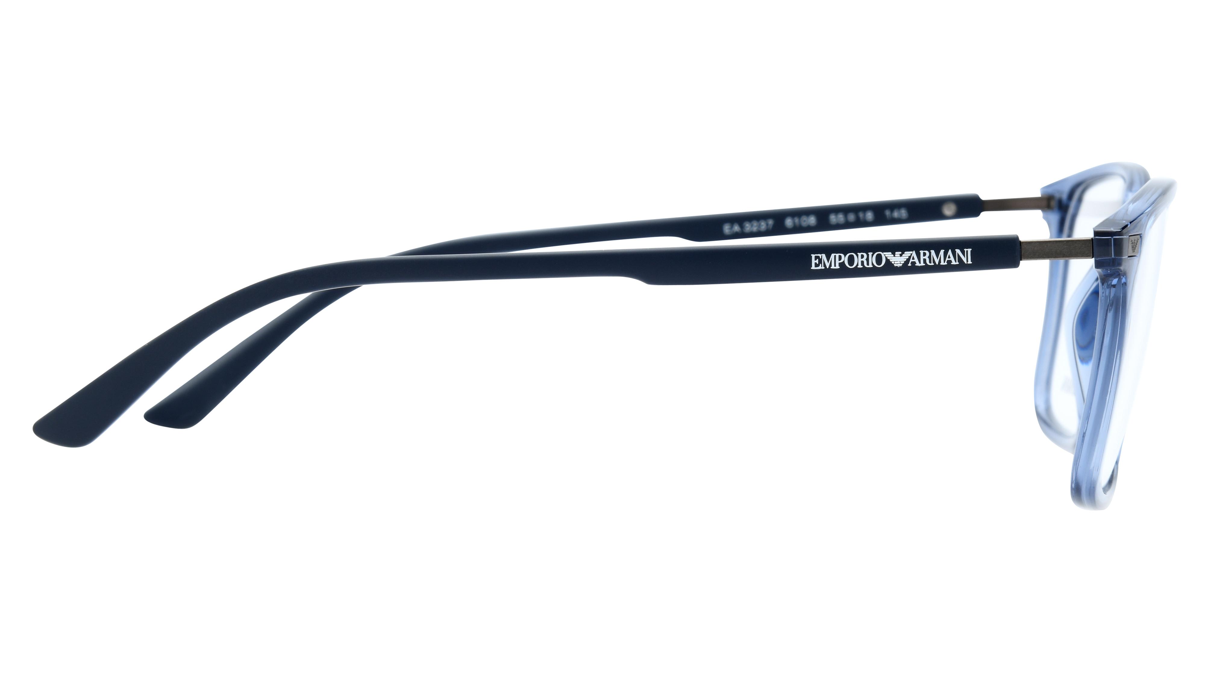 Lunettes de vue Emporio Armani Homme Bleu Rectangle EA3237 Droite
