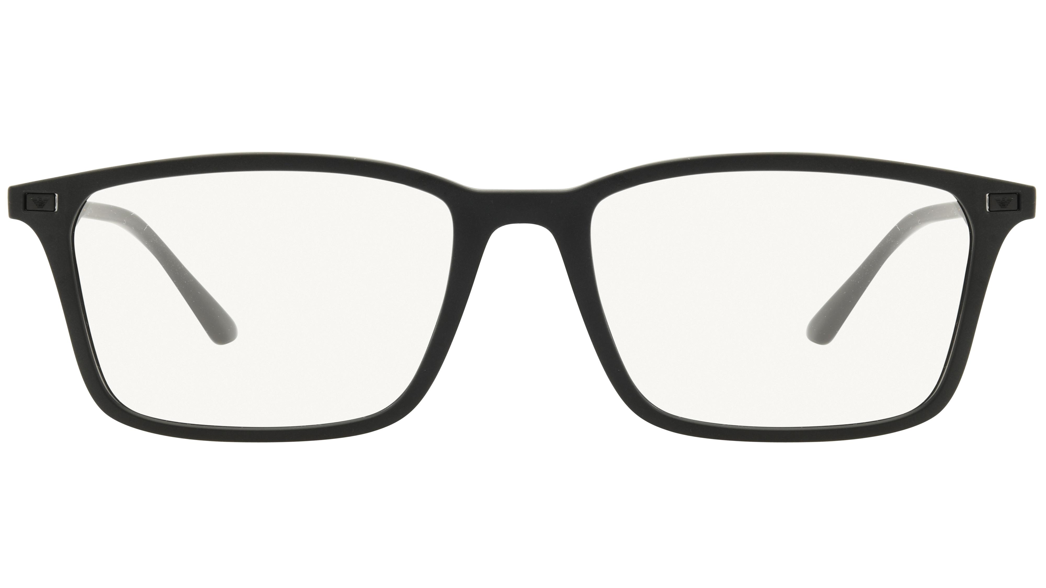 Lunettes de vue Emporio Armani Homme Noir Rectangle EA3237 Face