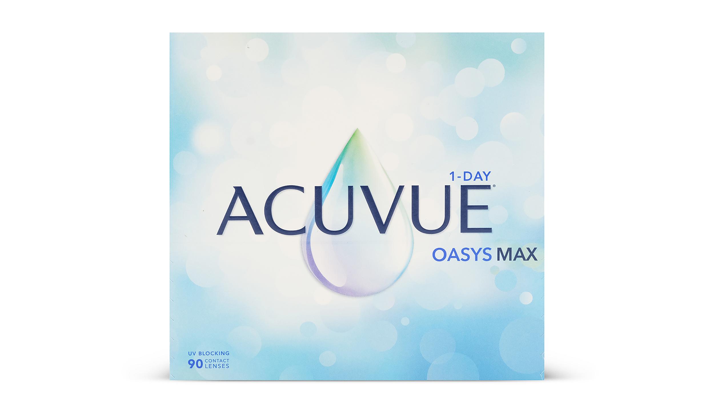 Lentilles de contact 1 Day Acuvue Oasys Max Boîte de 90