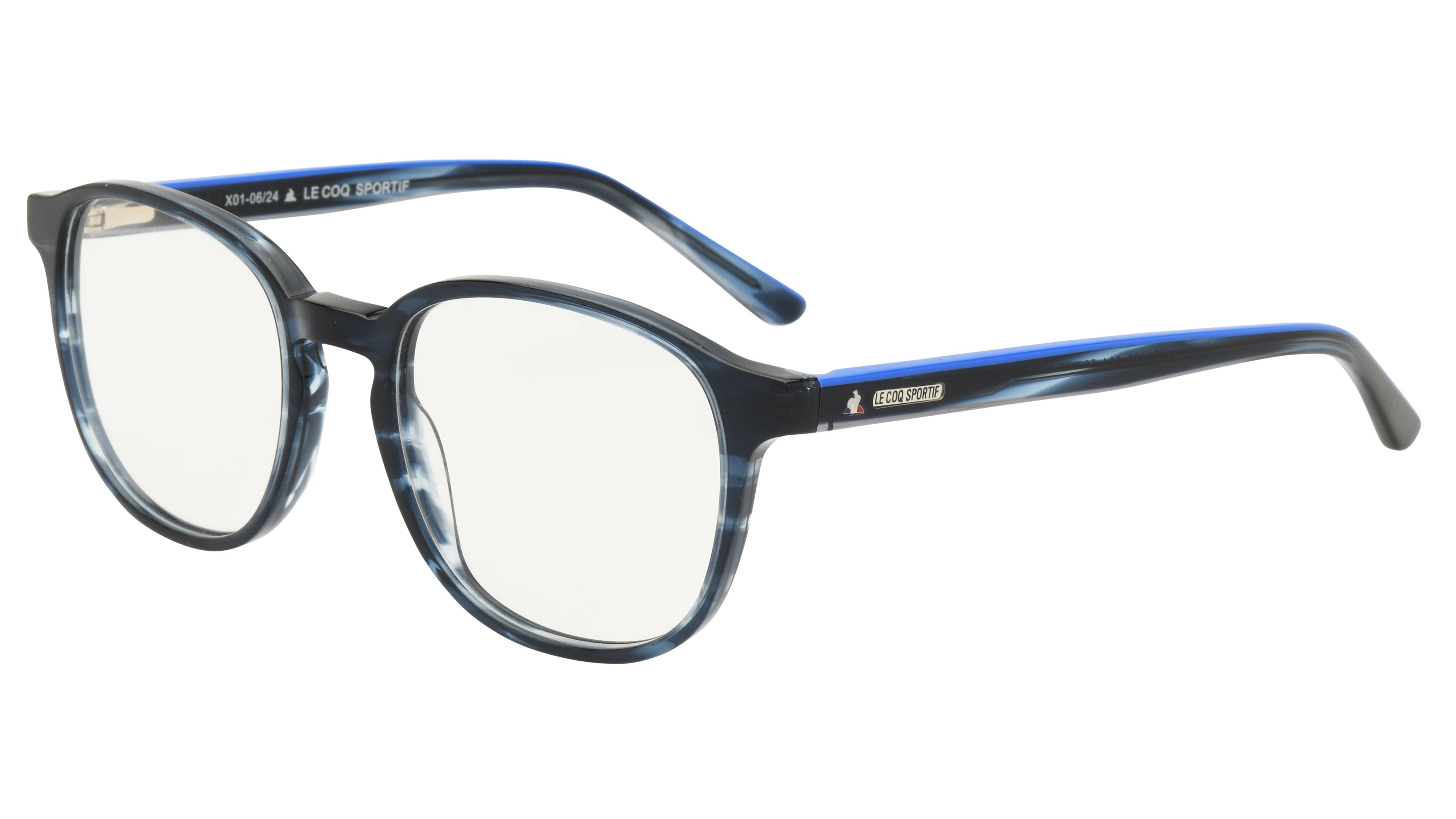 Lunettes de vue Le Coq Sportif Homme Bleu Rectangle Lcs2405 Trois-Quart
